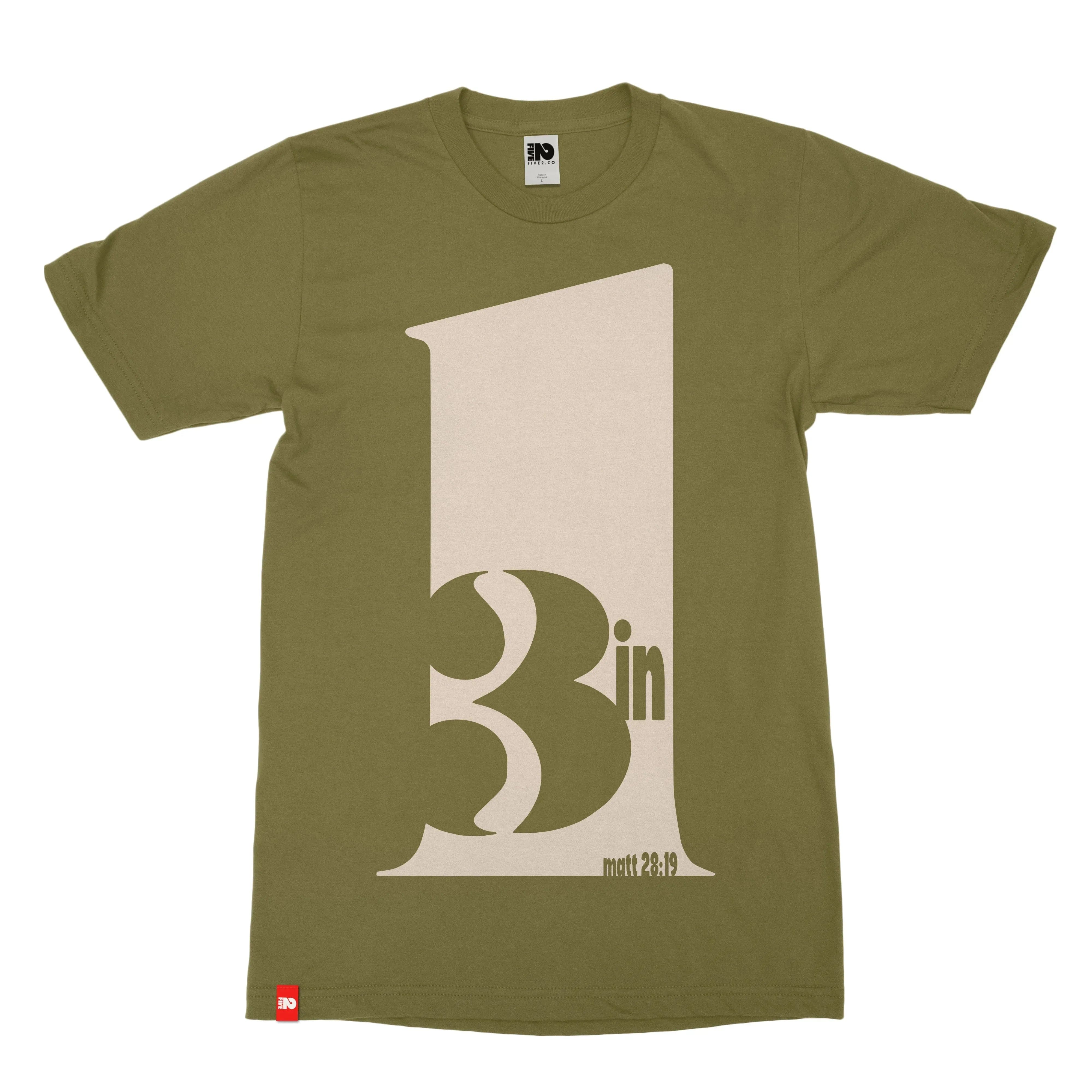 3 in 1 Trinity Christian T-shirt - Christian Apparel by FIVE2