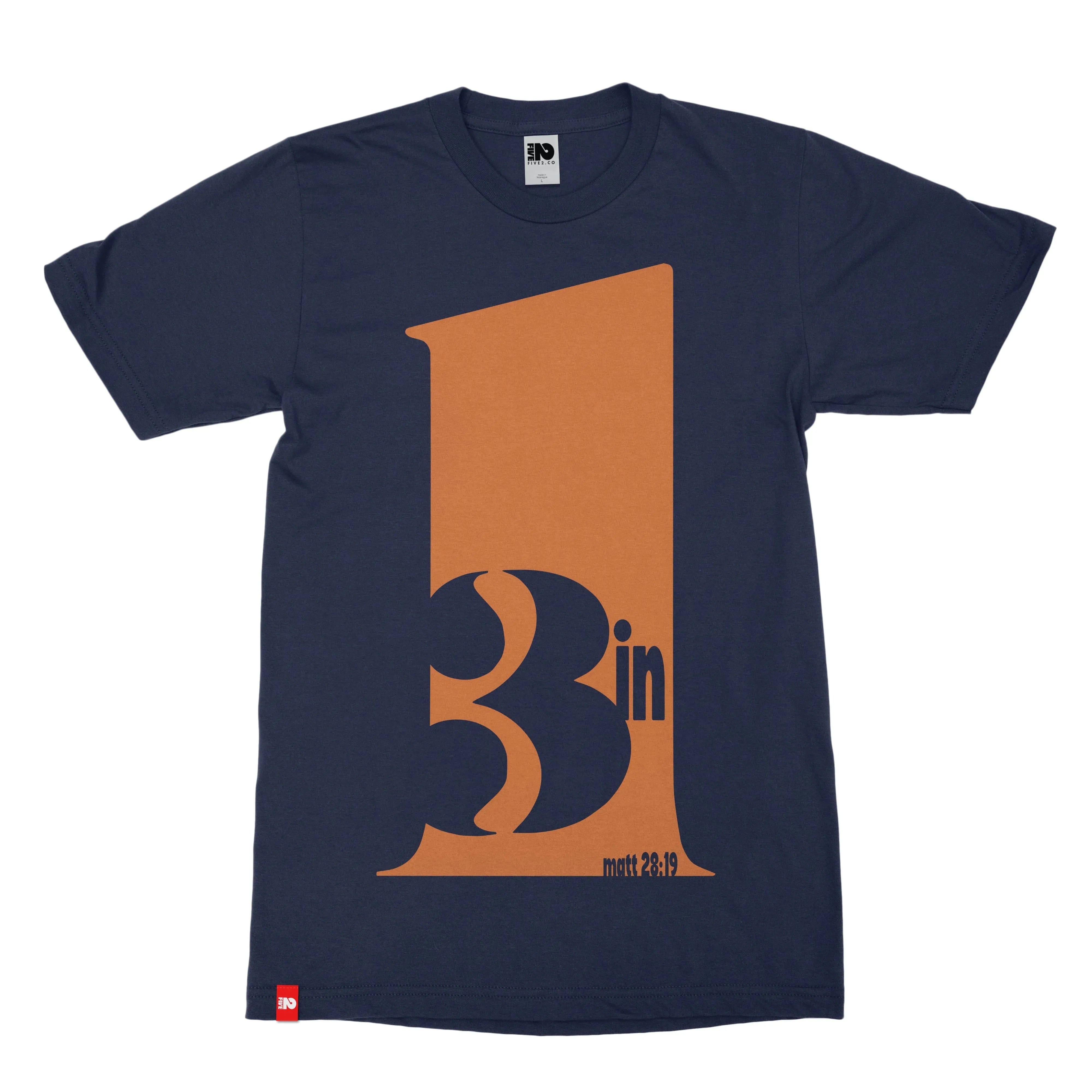 3 in 1 Trinity Christian T-shirt - Christian Apparel by FIVE2