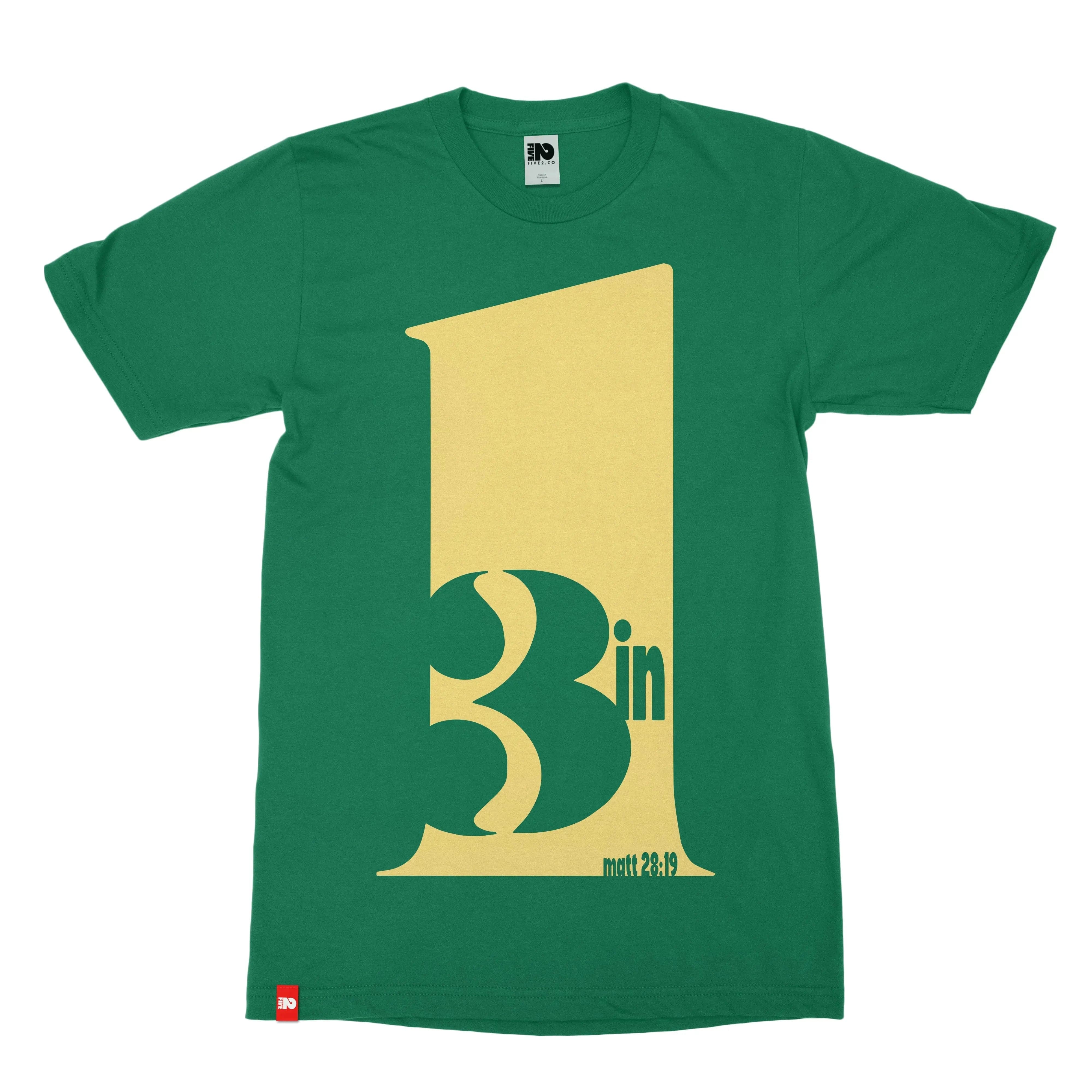 3 in 1 Trinity Christian T-shirt - Christian Apparel by FIVE2