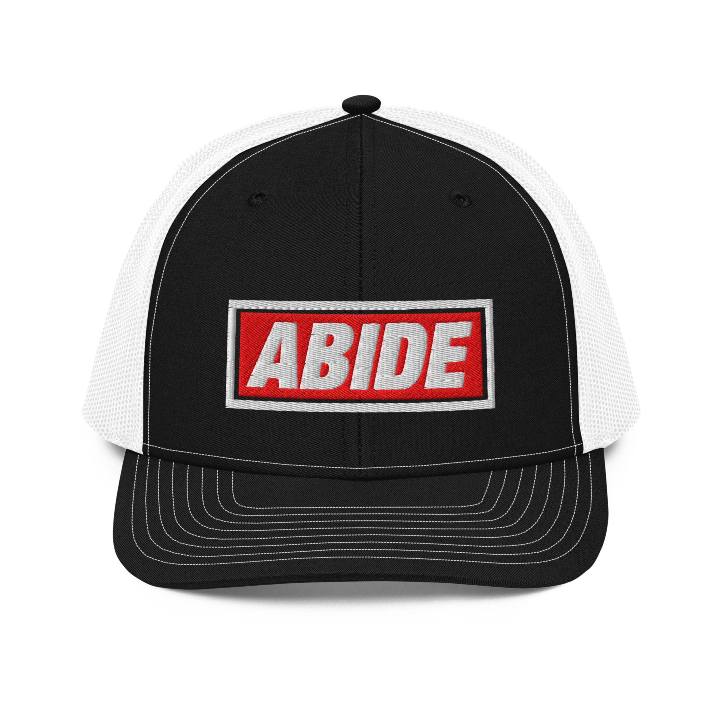 Abide Christian Trucker Hat - Christian Apparel by FIVE2