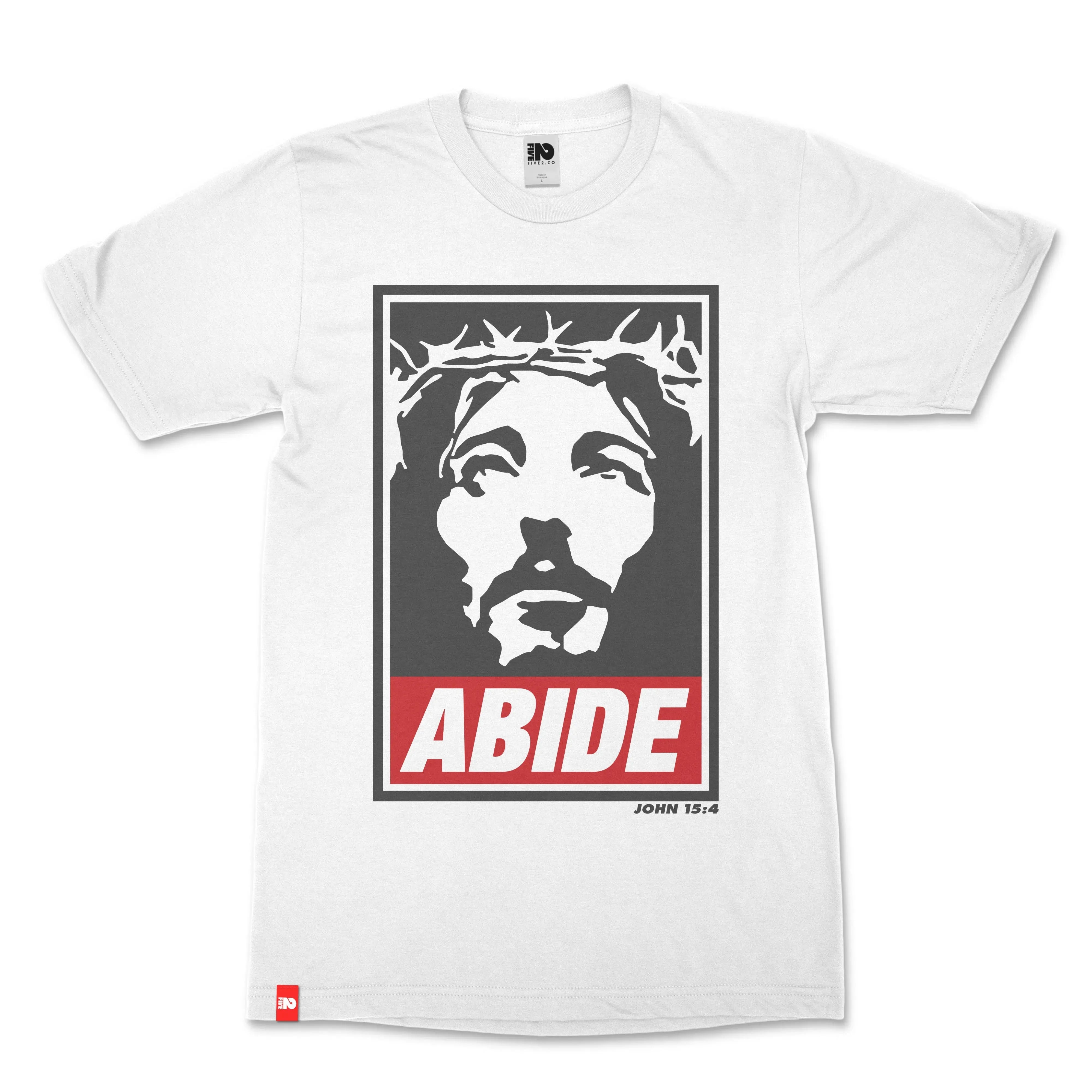 Abide Christian T-shirt - Christian Apparel by FIVE2