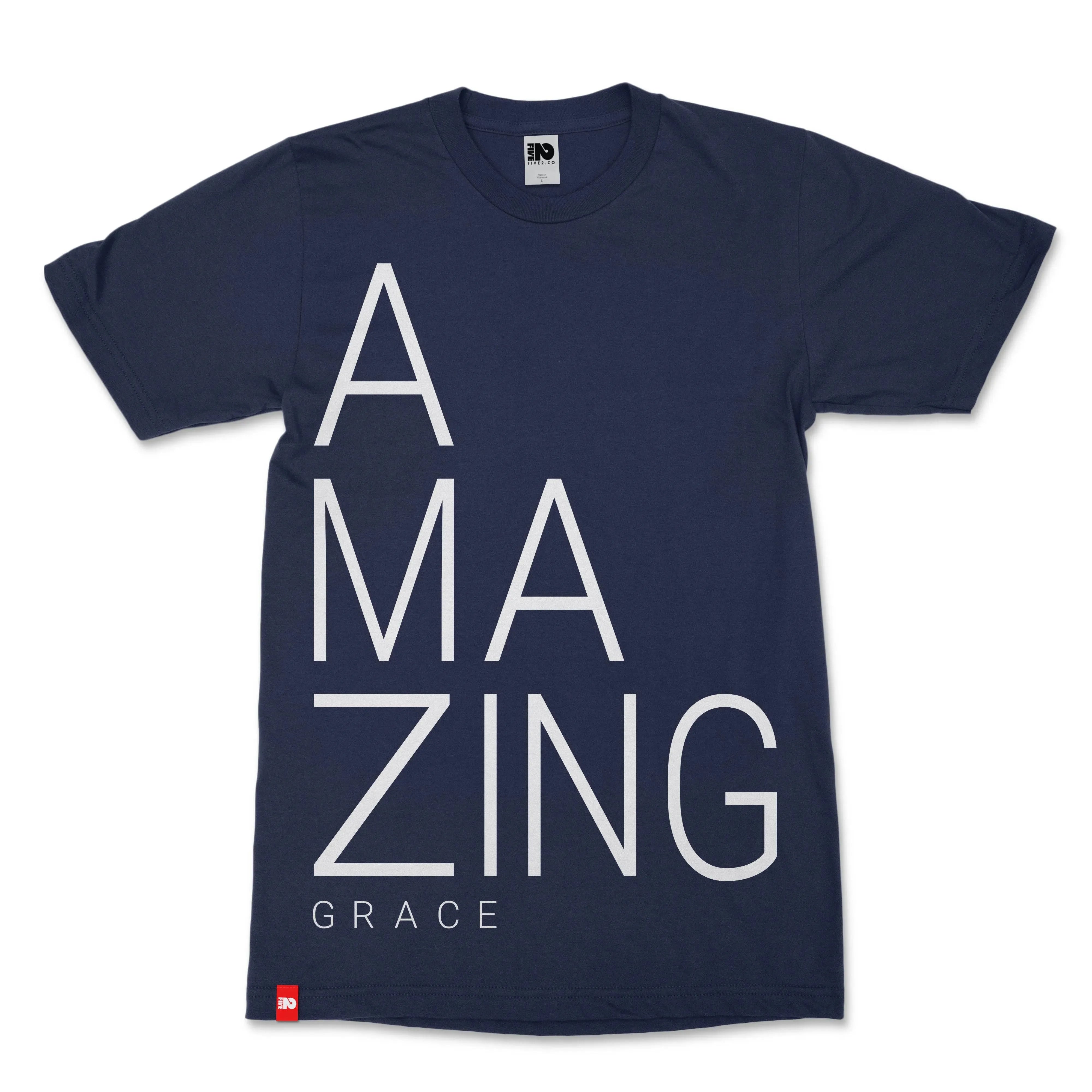 Amazing Grace Christian T-shirt - Christian Apparel by FIVE2