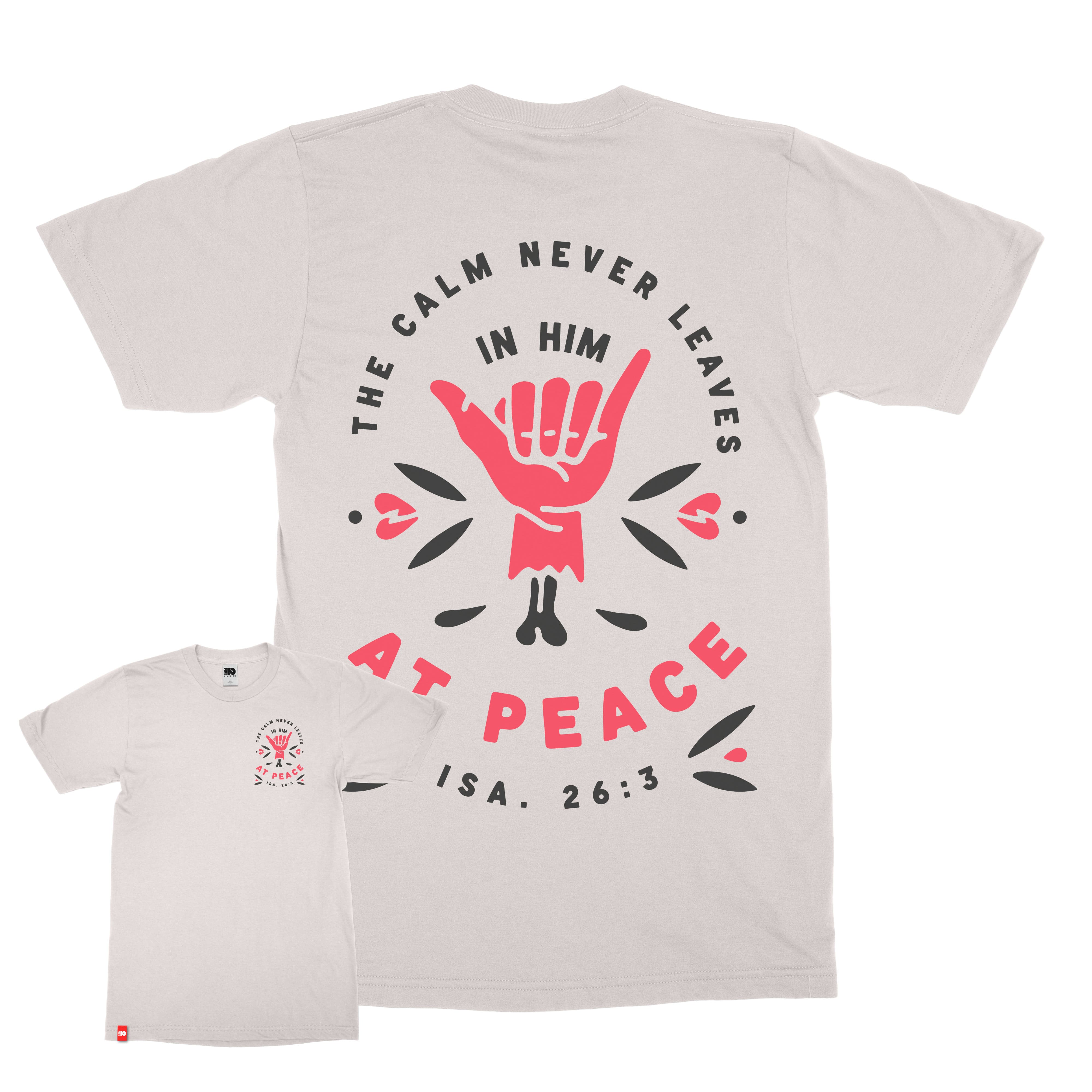 At Peace Christian T-shirt - Christian Apparel by FIVE2