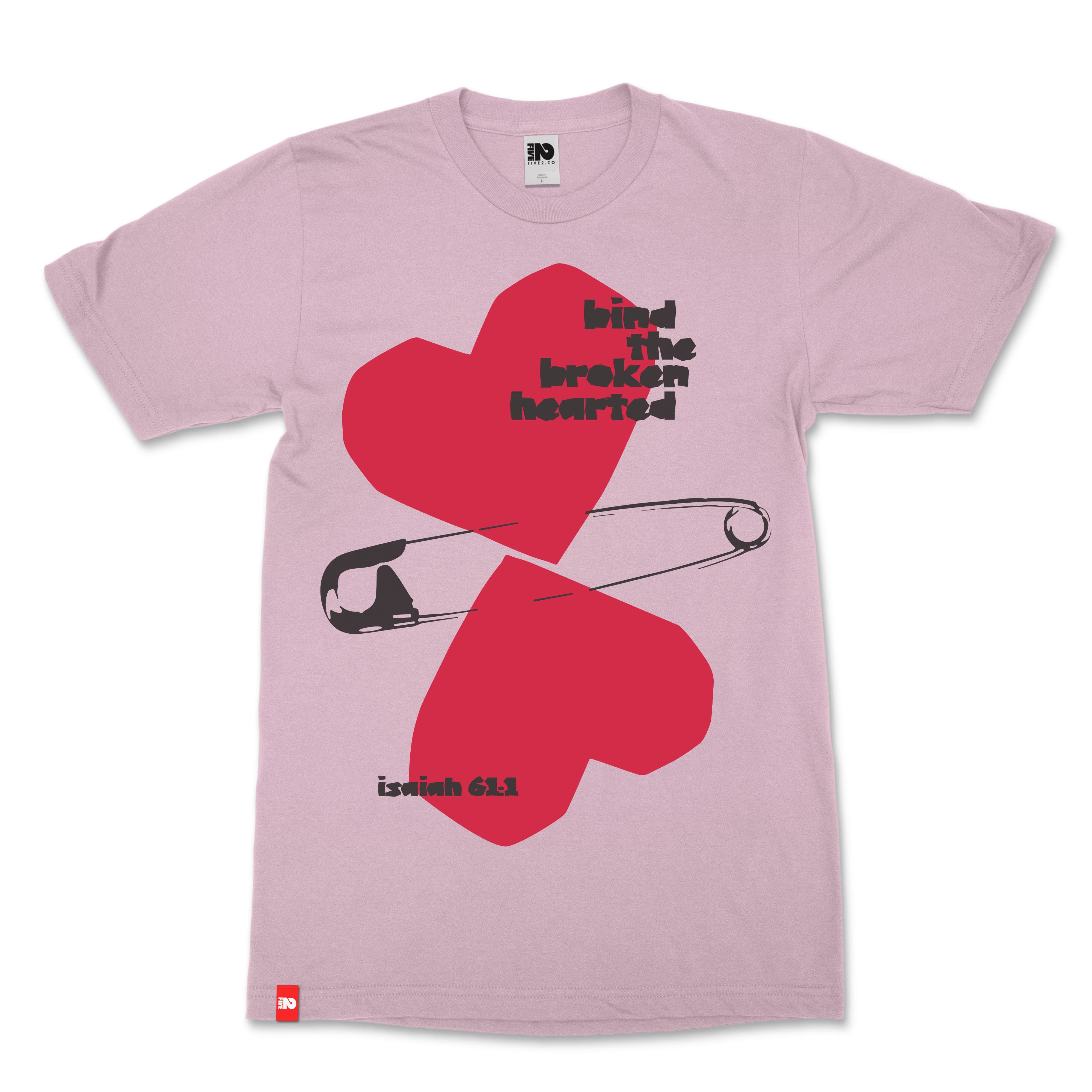 Bind the Broken Heart Christian T-Shirt - Christian Apparel by FIVE2