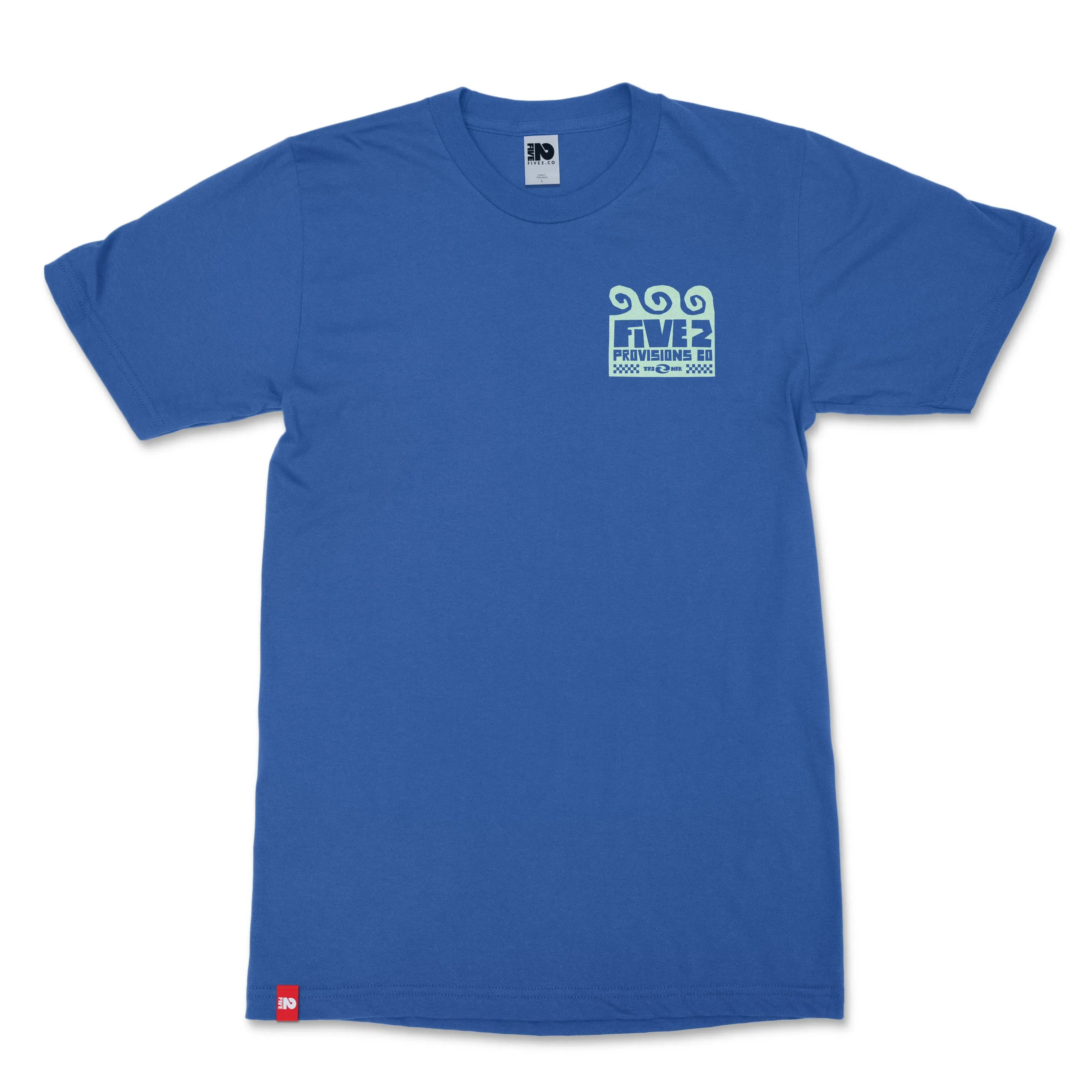 FIVE2 Wave Christian Surf T-shirt in Bright Royal - Christian Apparel by FIVE2