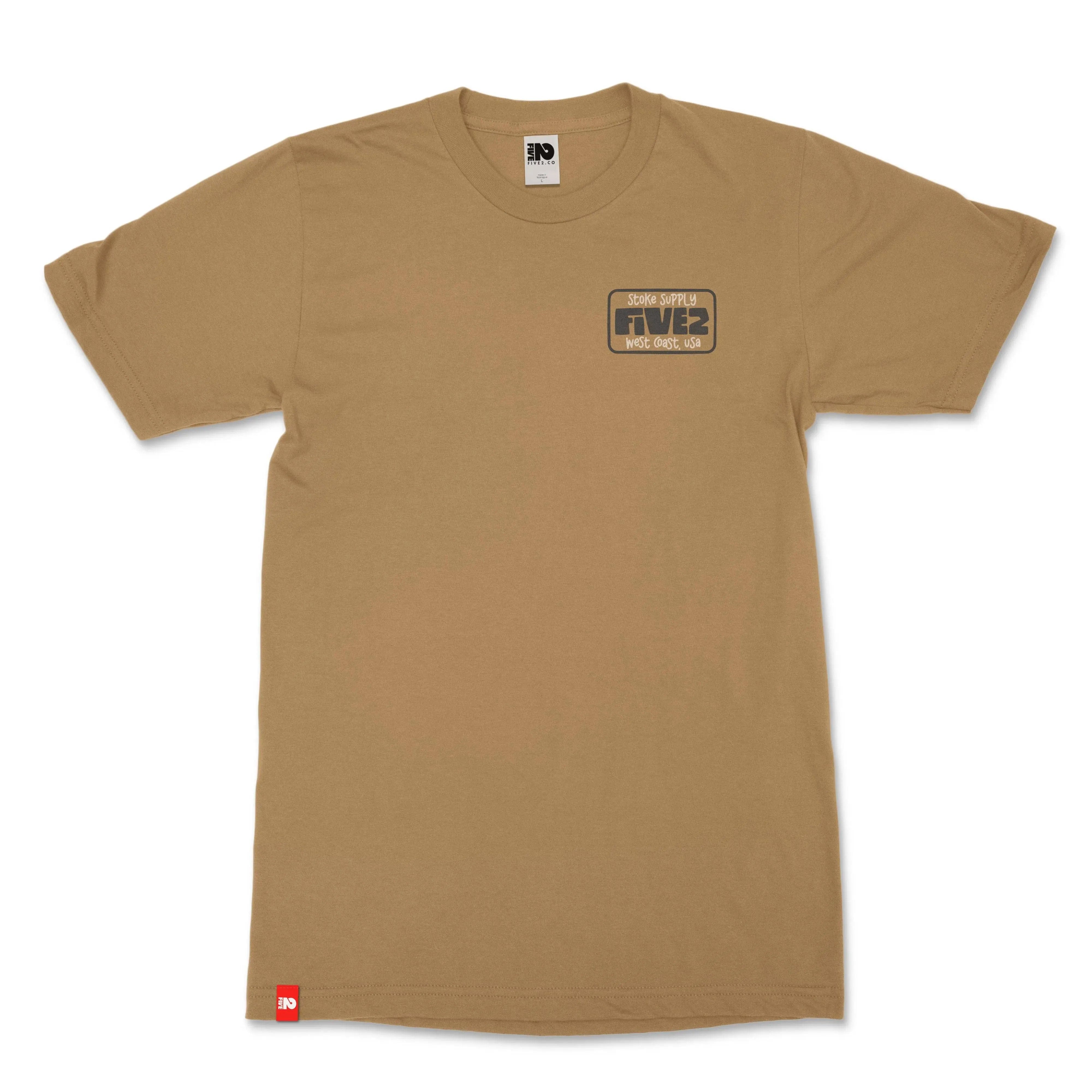 FIVE2 Stoke Supply Christian Surf T-shirt in Camel - Christian Apparel by FIVE2