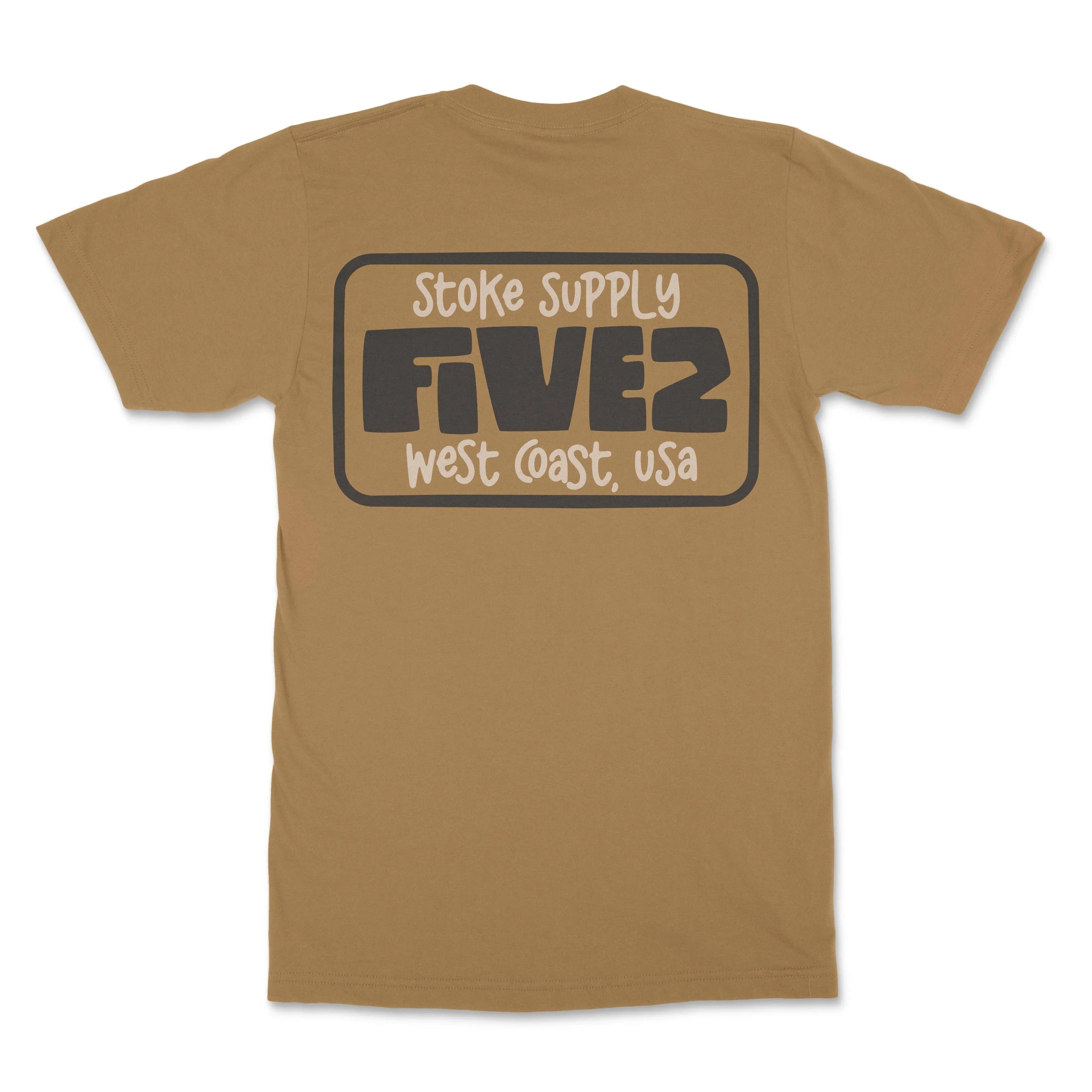 FIVE2 Stoke Supply Christian Surf T-shirt in Camel - Christian Apparel by FIVE2