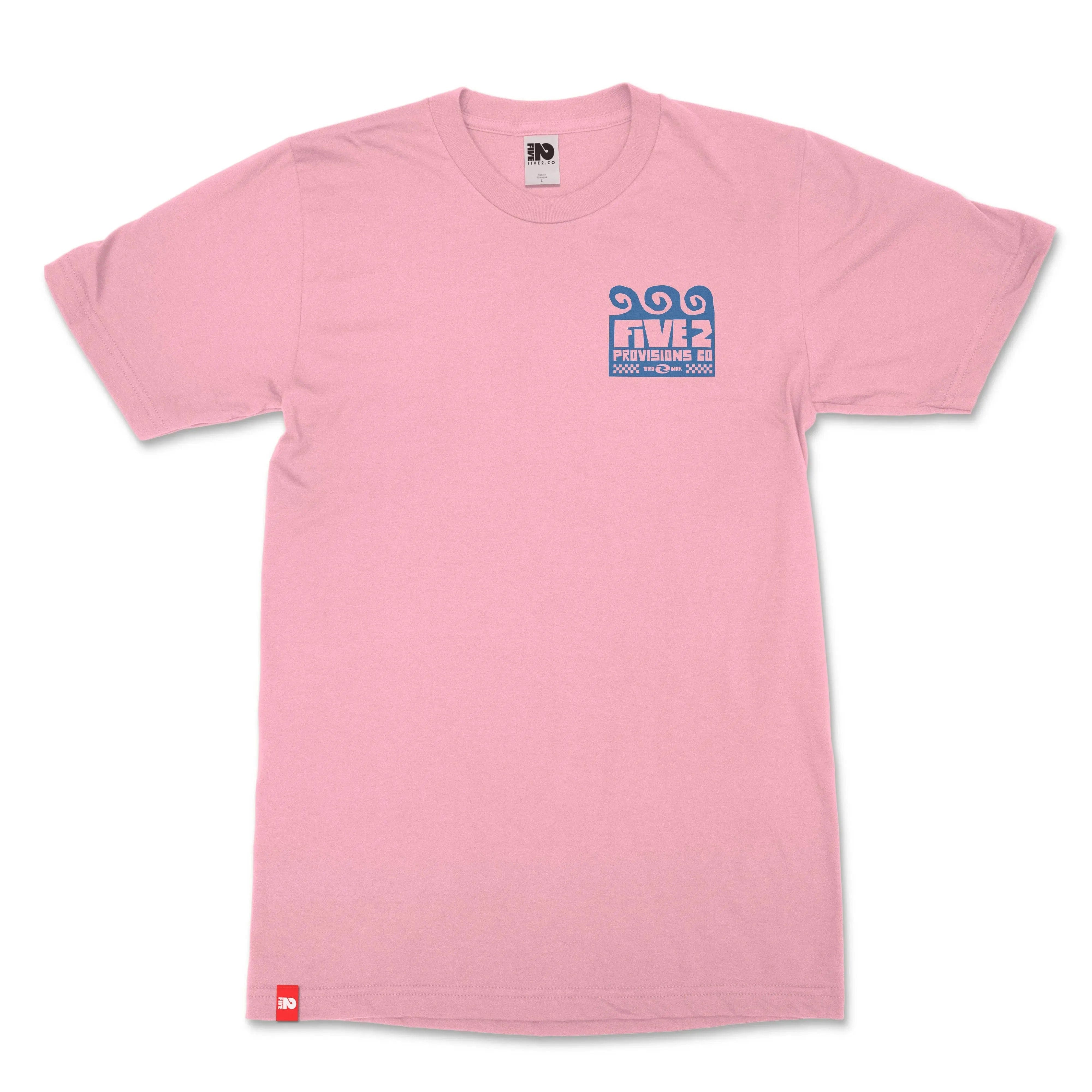 FIVE2 Wave Christian Surf T-shirt in Bubblegum - Christian Apparel by FIVE2