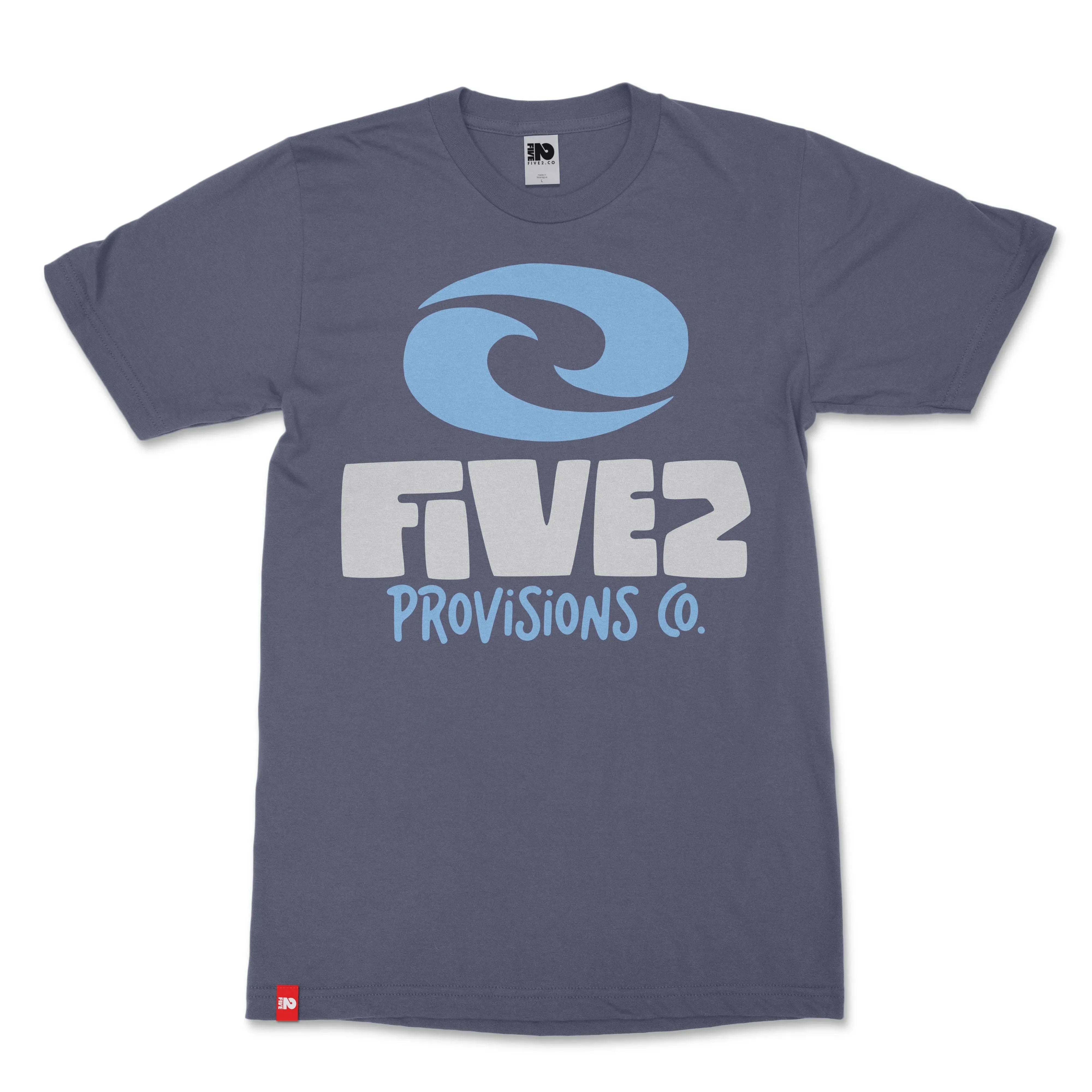 FIVE2 Wave Logo Christian T-shirt in Petrol Blue - Christian Apparel by FIVE2