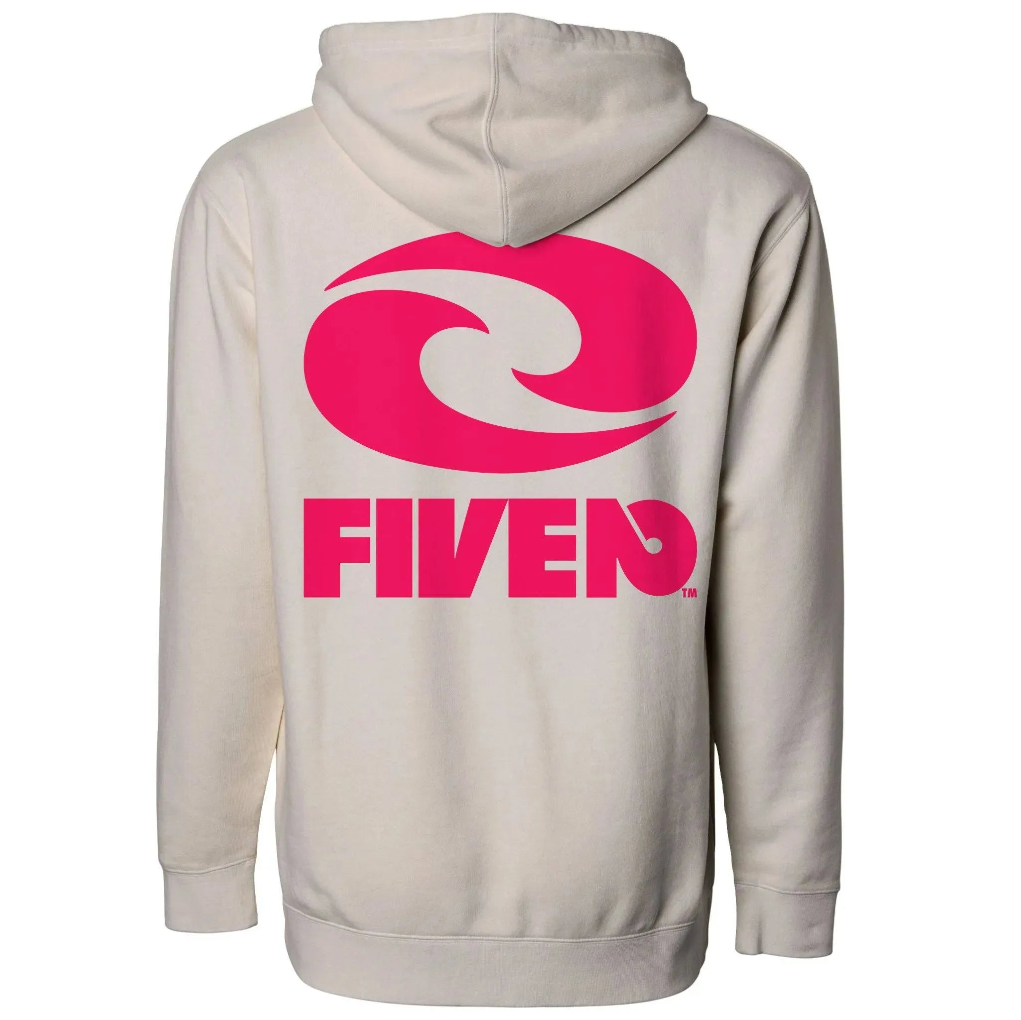 FIVE2 Wave Logo Christian Hoodie in Bone - Christian Apparel by FIVE2