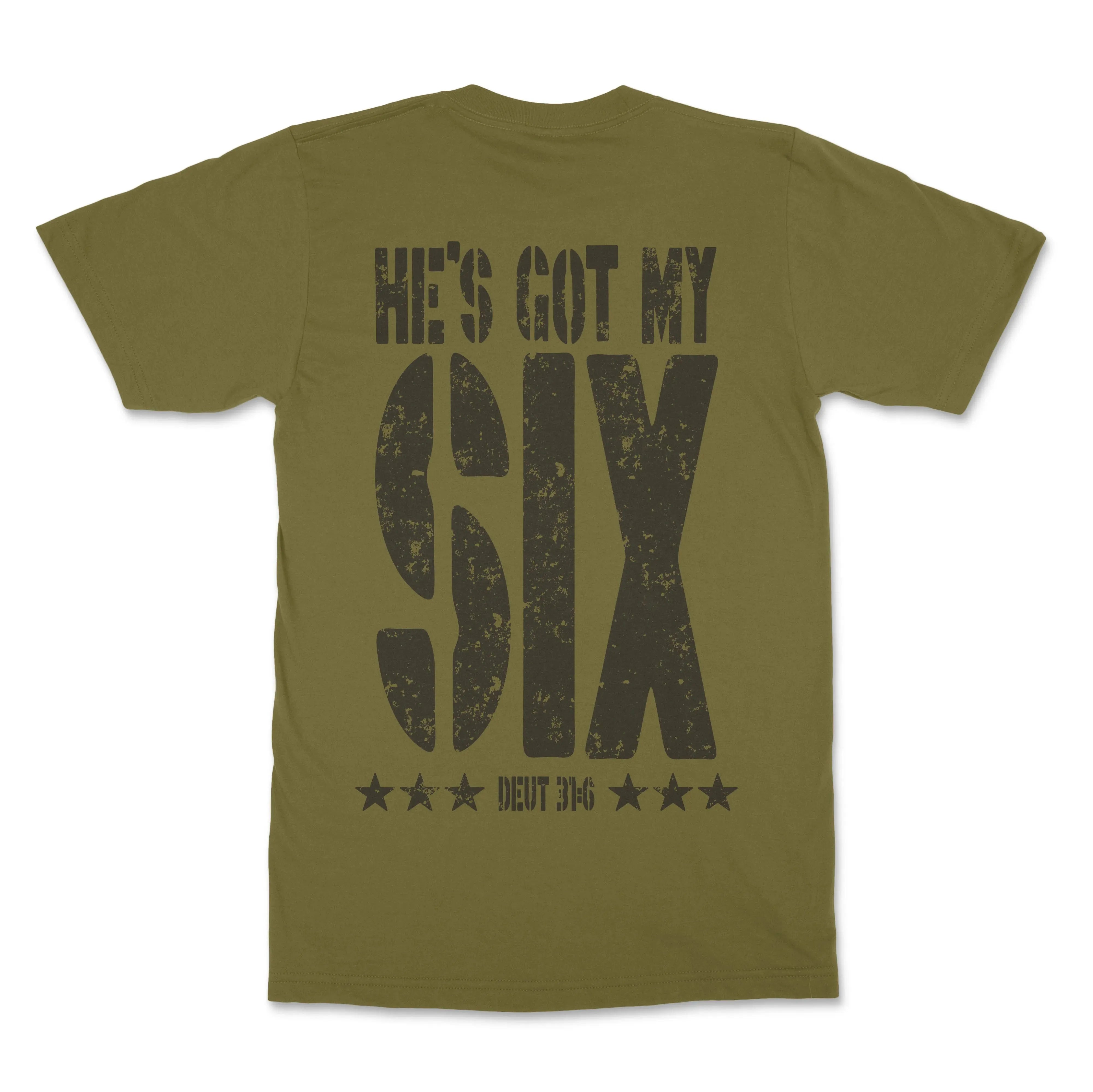 He's Got My Six Christian T-shirt - Christian Apparel by FIVE2