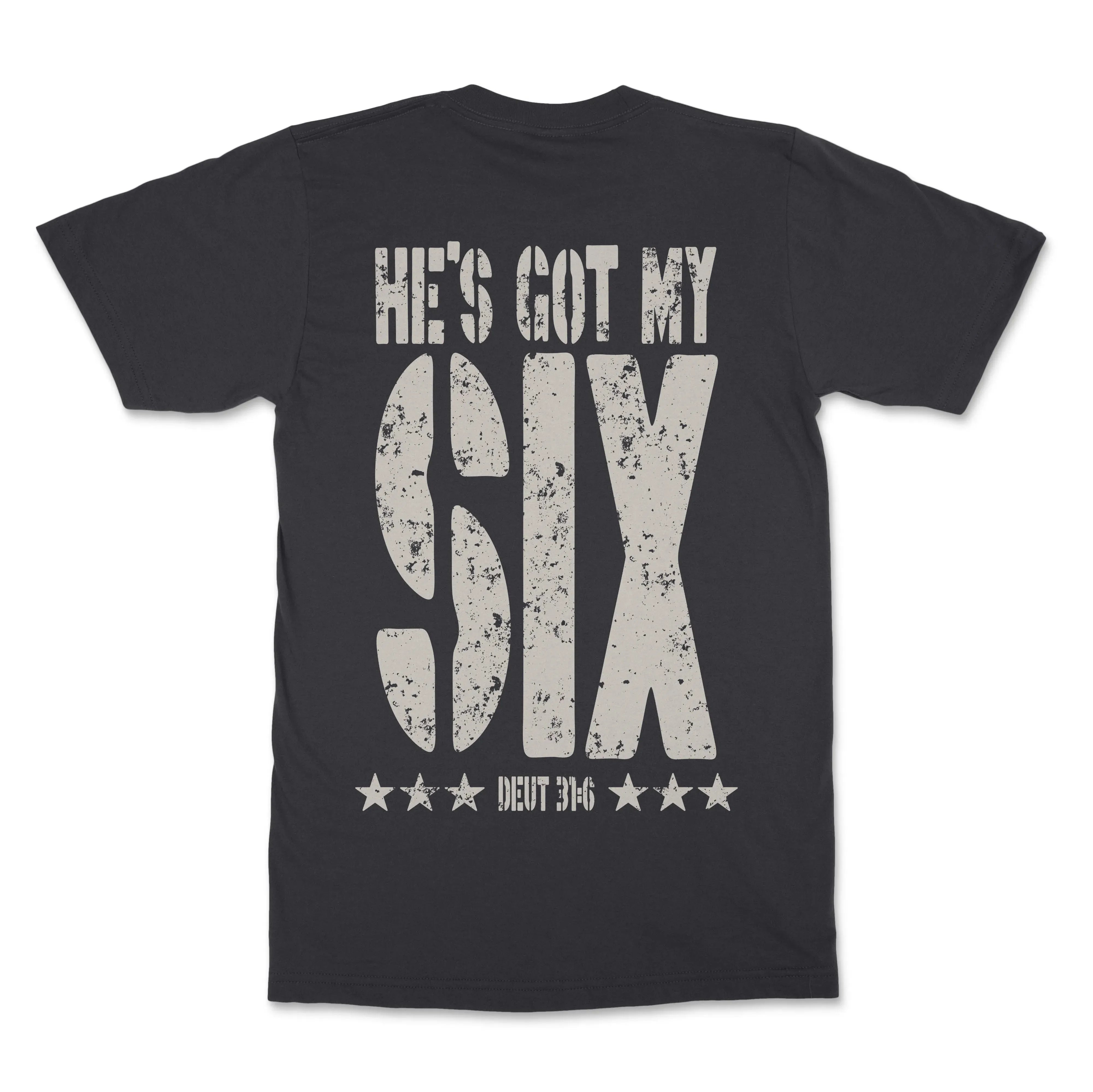 He's Got My Six Christian T-shirt - Christian Apparel by FIVE2