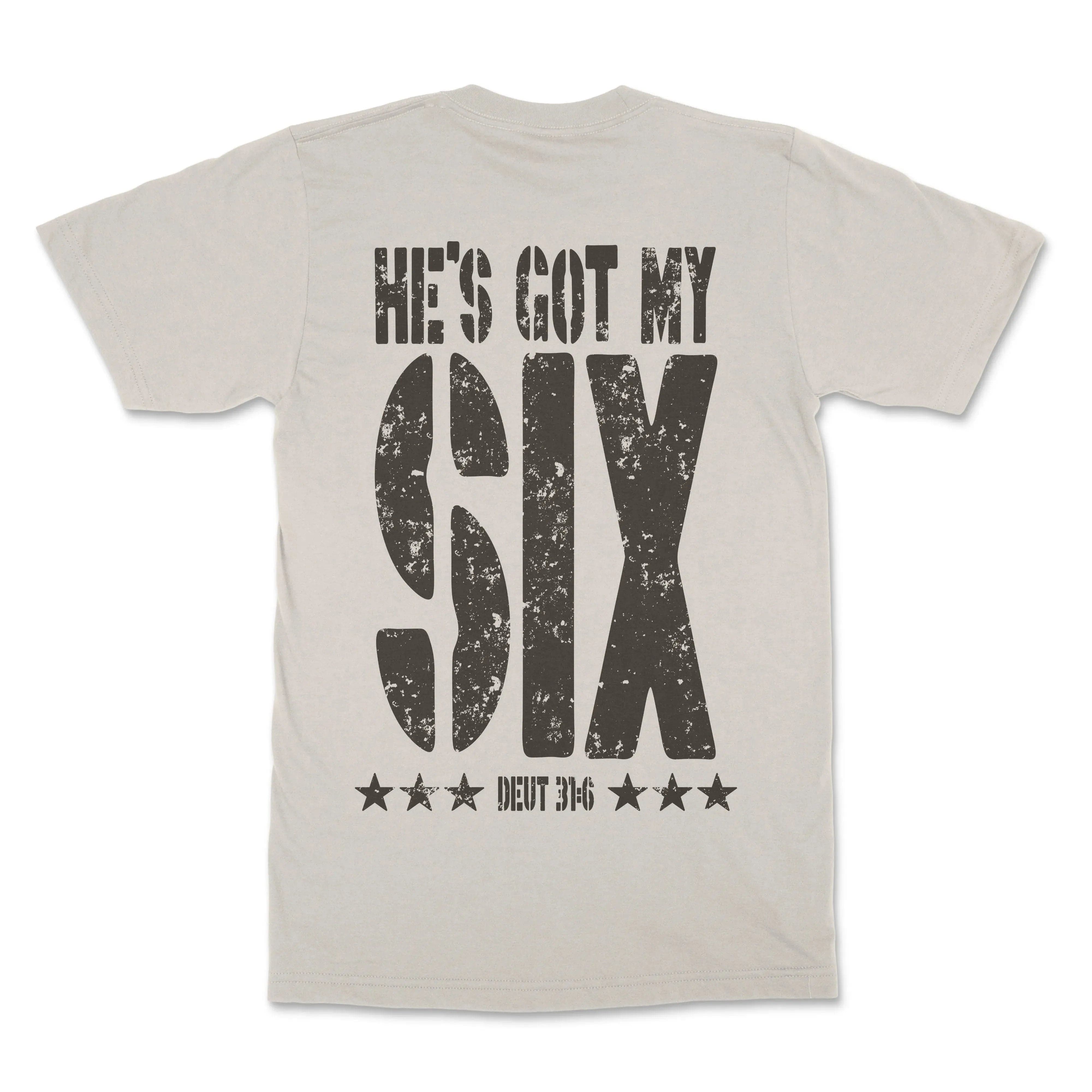 He's Got My Six Christian T-shirt - Christian Apparel by FIVE2