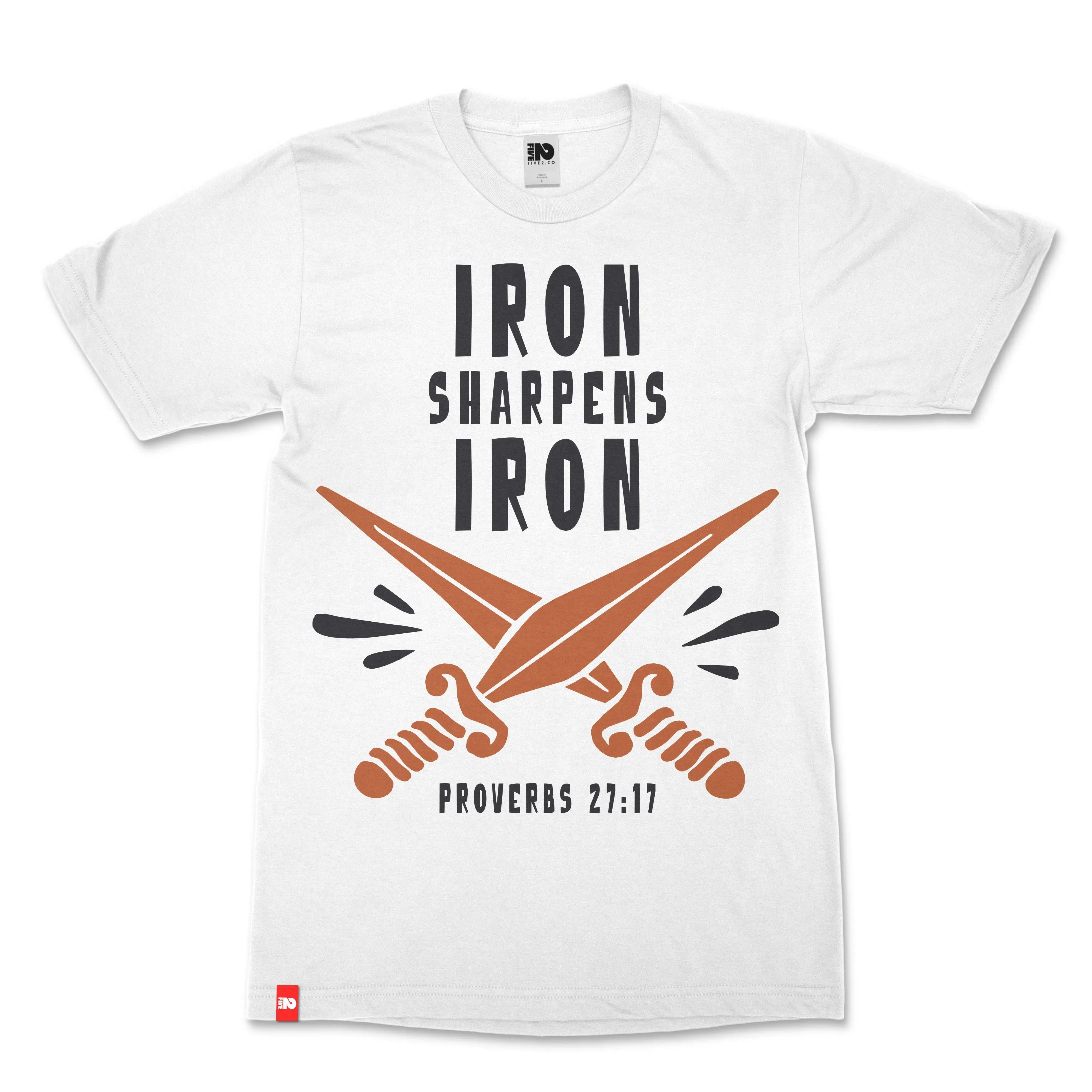 Iron Sharpens Iron Christian T-shirt - Christian Apparel by FIVE2