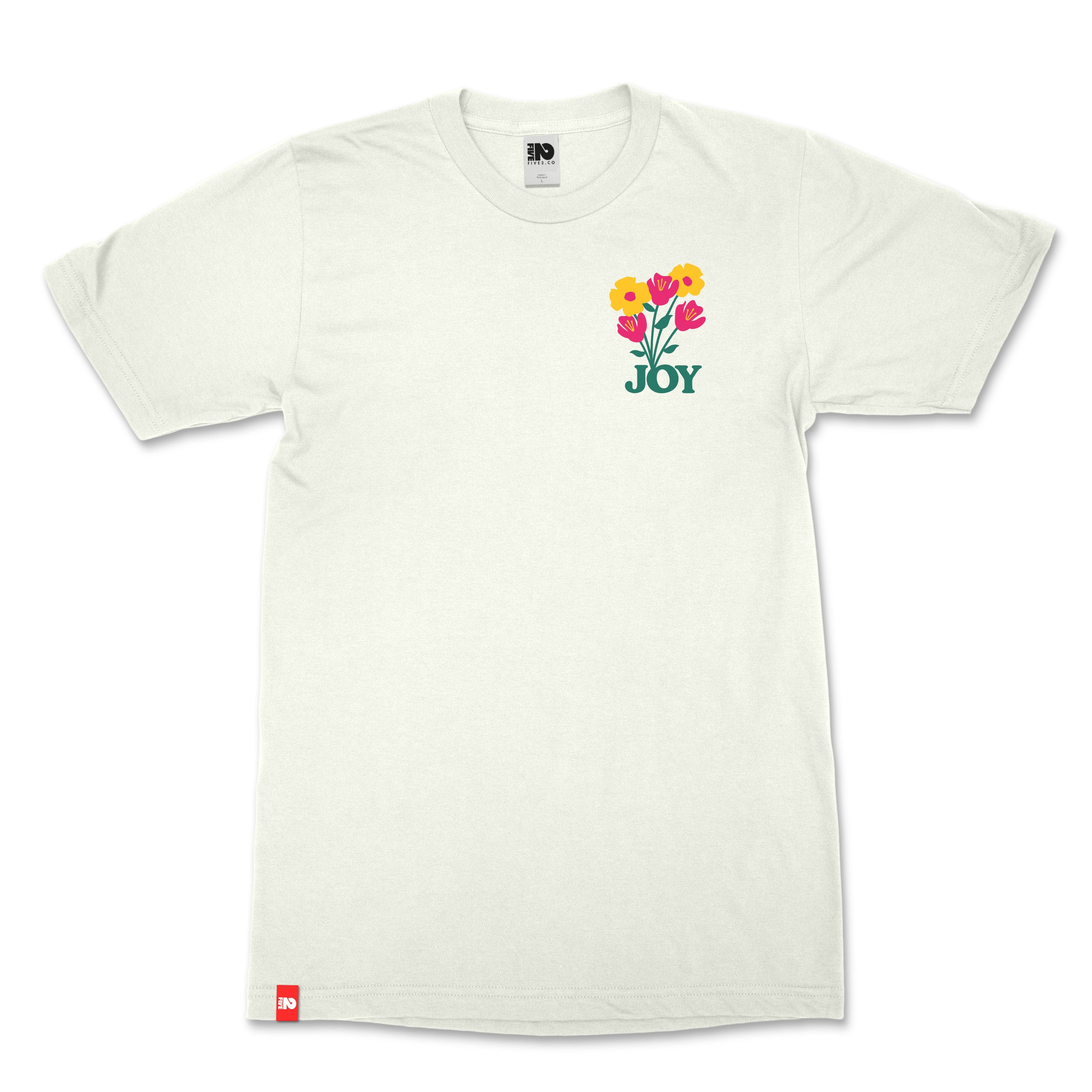 Joy Flowers Christian T-Shirt - Christian Apparel by FIVE2