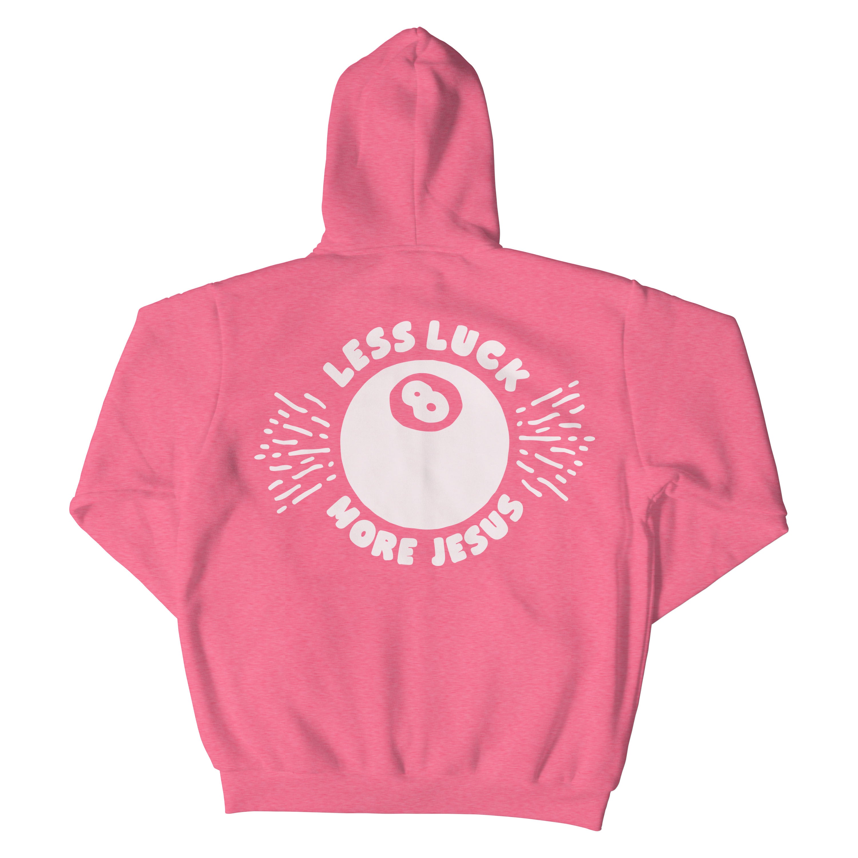 Less Luck More Jesus Christian Hoodie - Christian Apparel by FIVE2