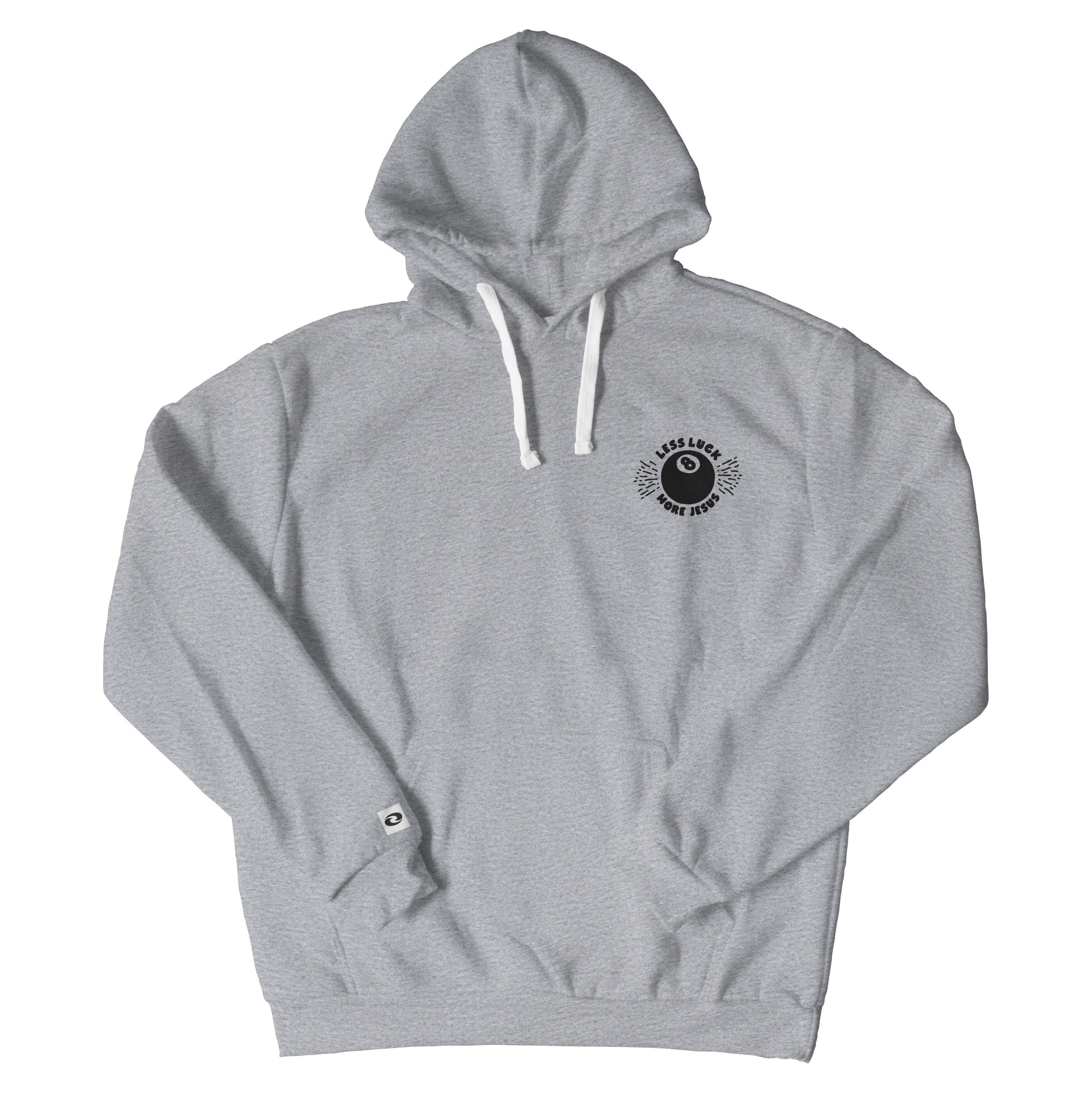 Less Luck More Jesus Christian Hoodie - Christian Apparel by FIVE2