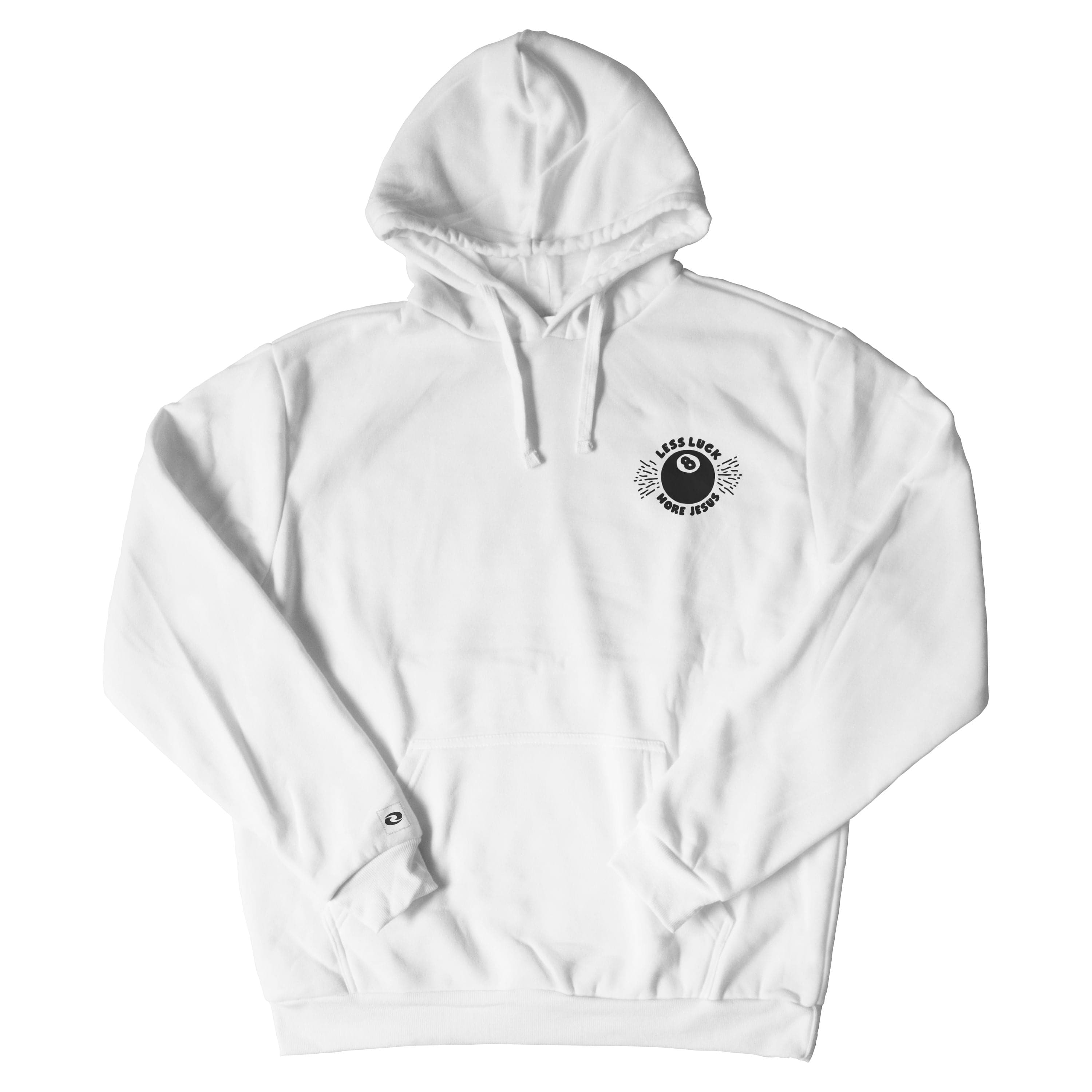 Less Luck More Jesus Christian Hoodie - Christian Apparel by FIVE2