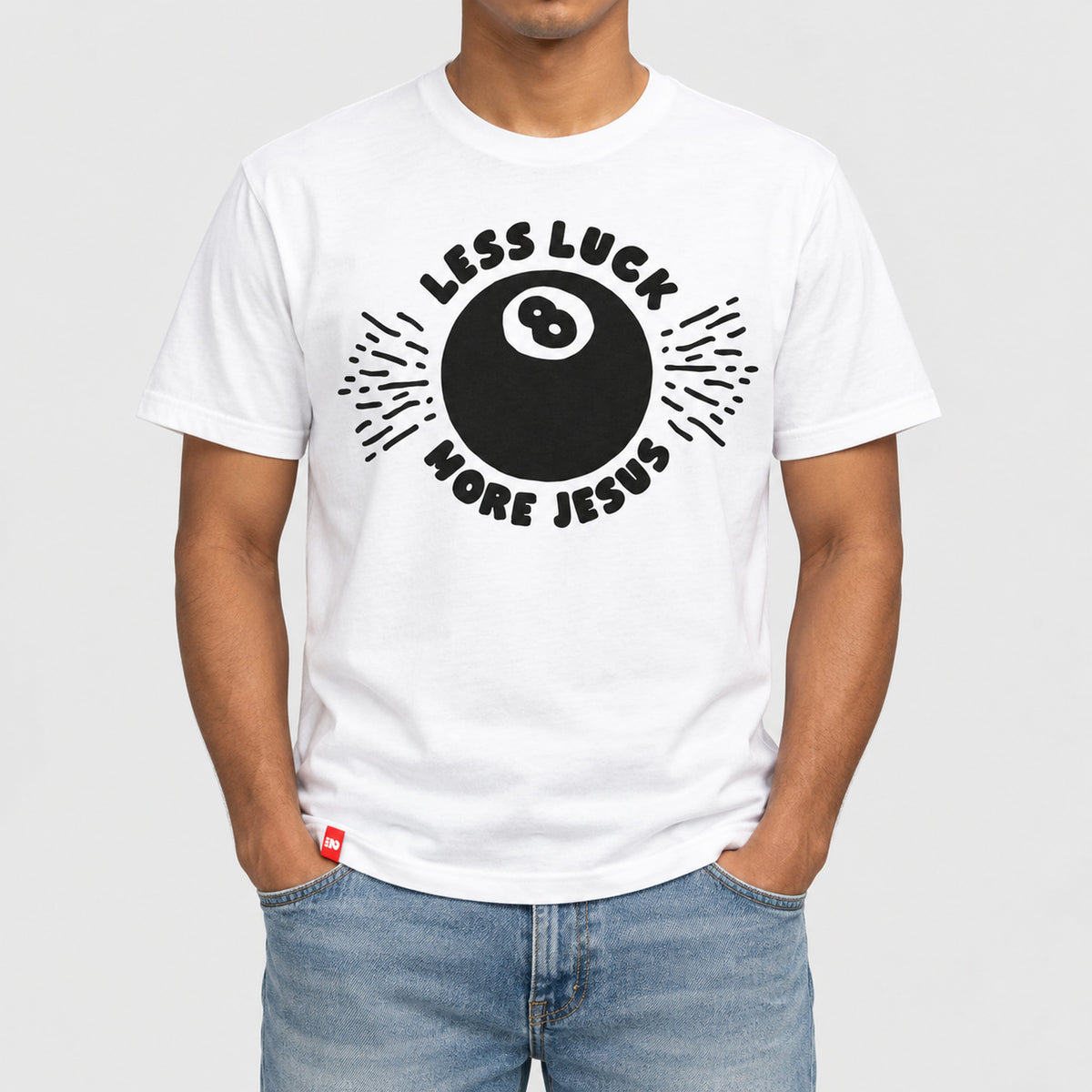 Less Luck More Jesus Tee - Christian Apparel by FIVE2