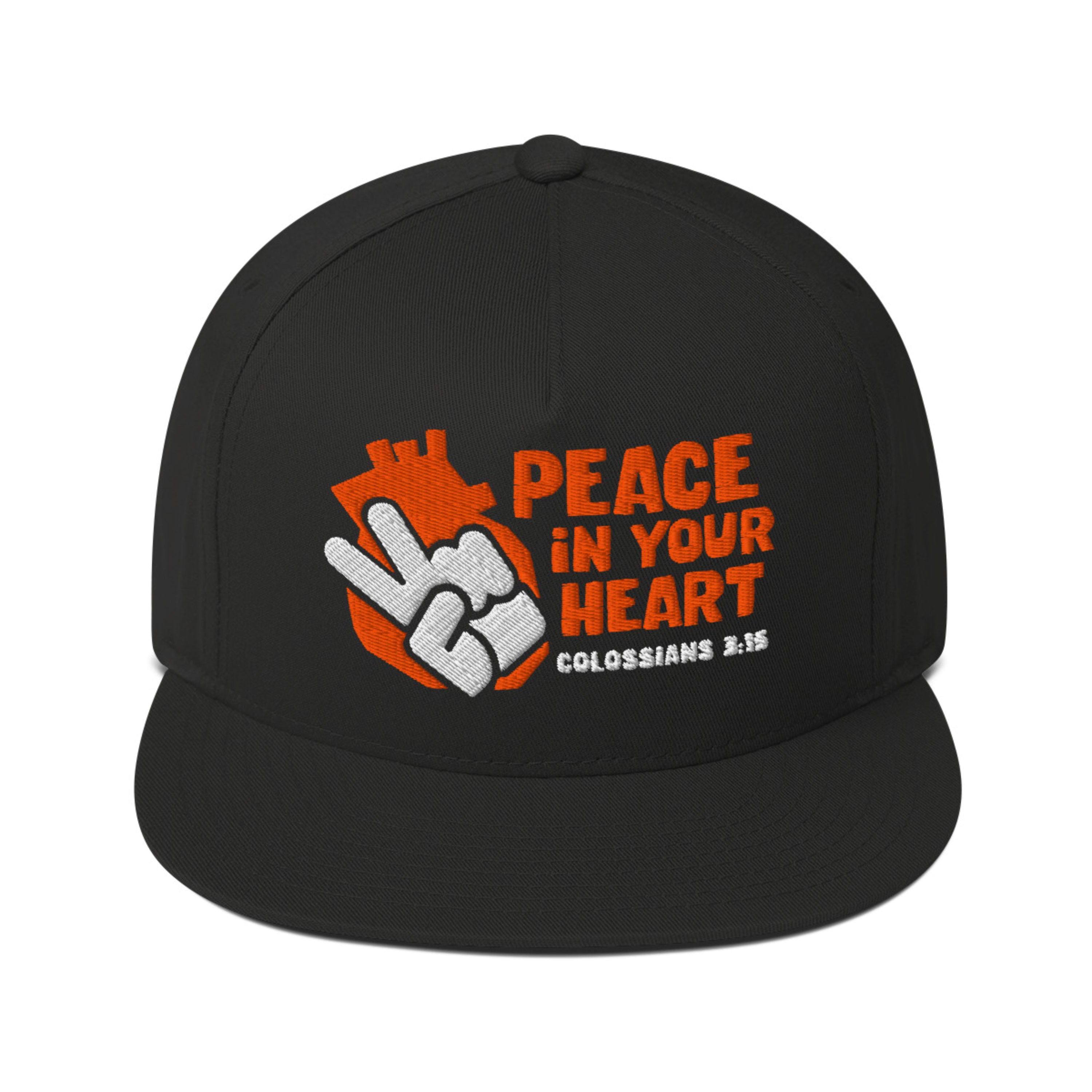 Peace Heart Christian Snap Back Hat - Christian Apparel by FIVE2