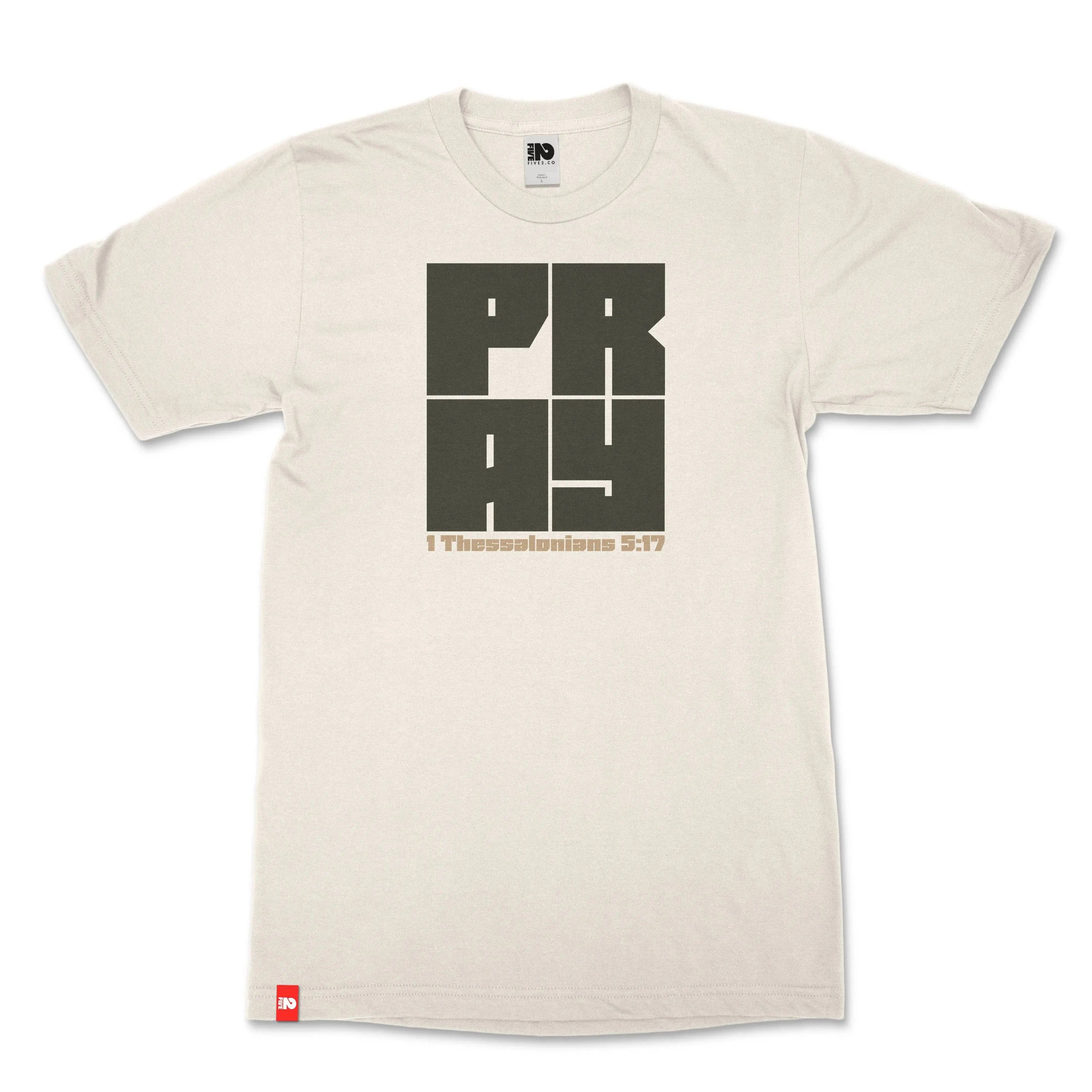 PRAY Block Christian T-shirt - Christian Apparel by FIVE2