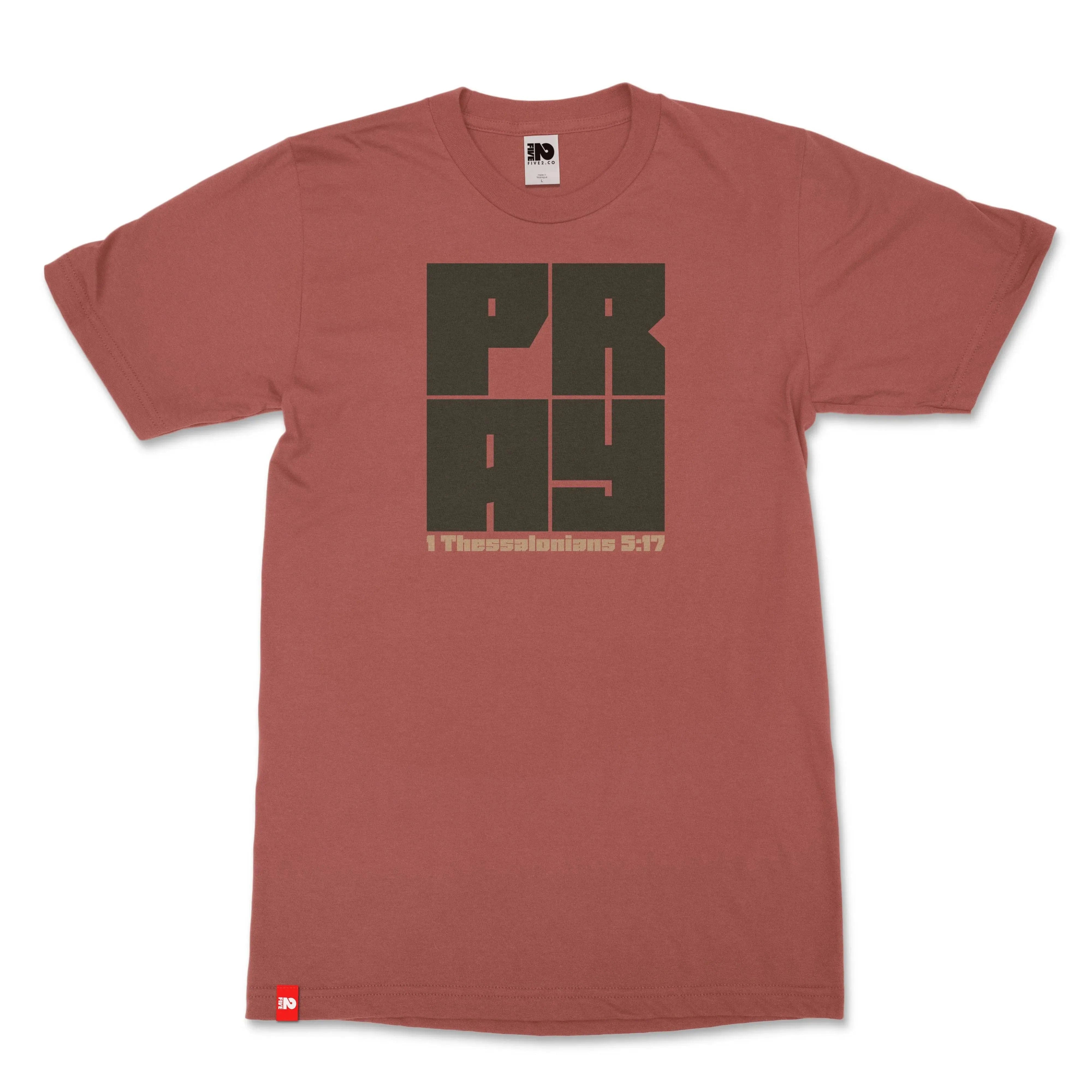 PRAY Block Christian T-shirt - Christian Apparel by FIVE2