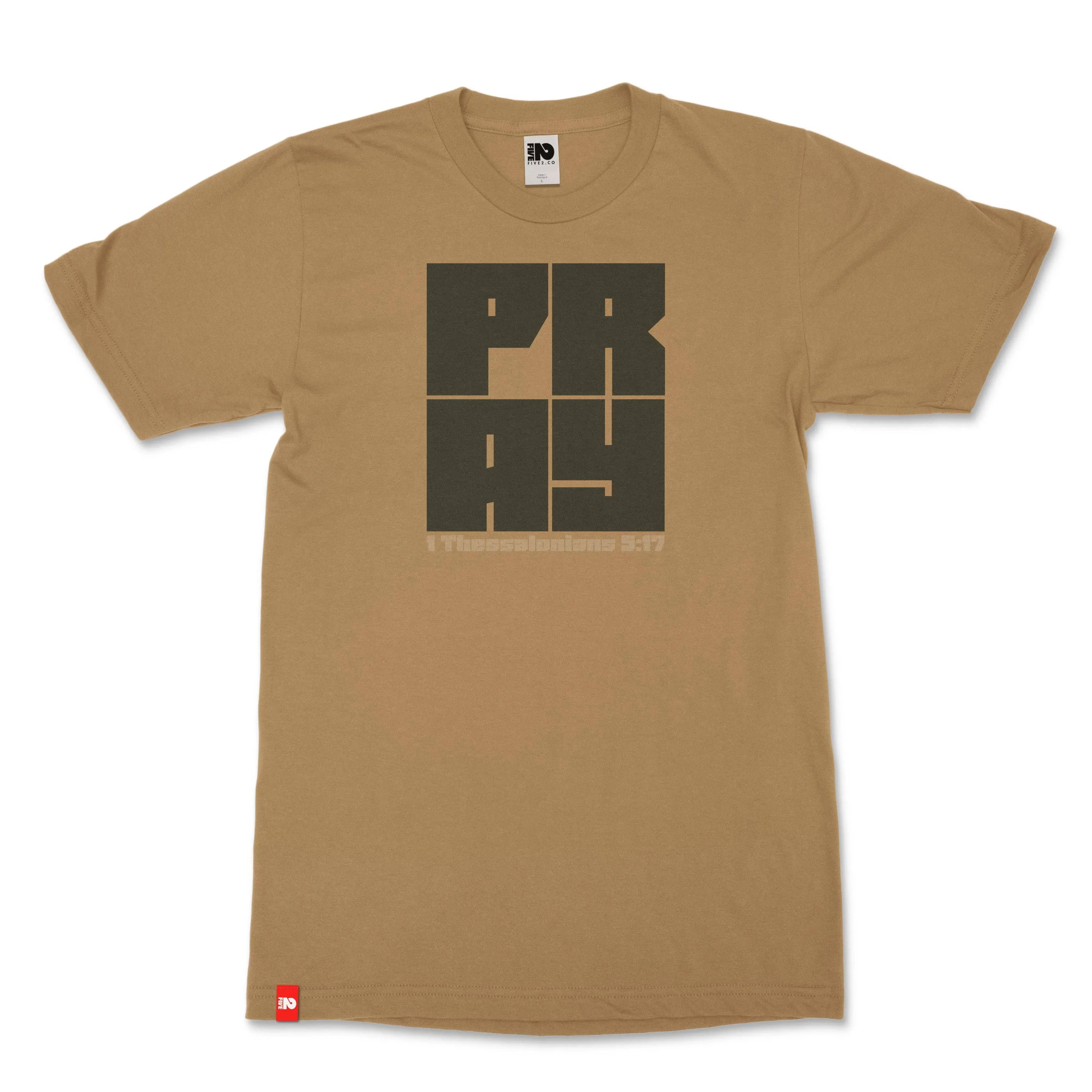 PRAY Block Christian T-shirt - Christian Apparel by FIVE2