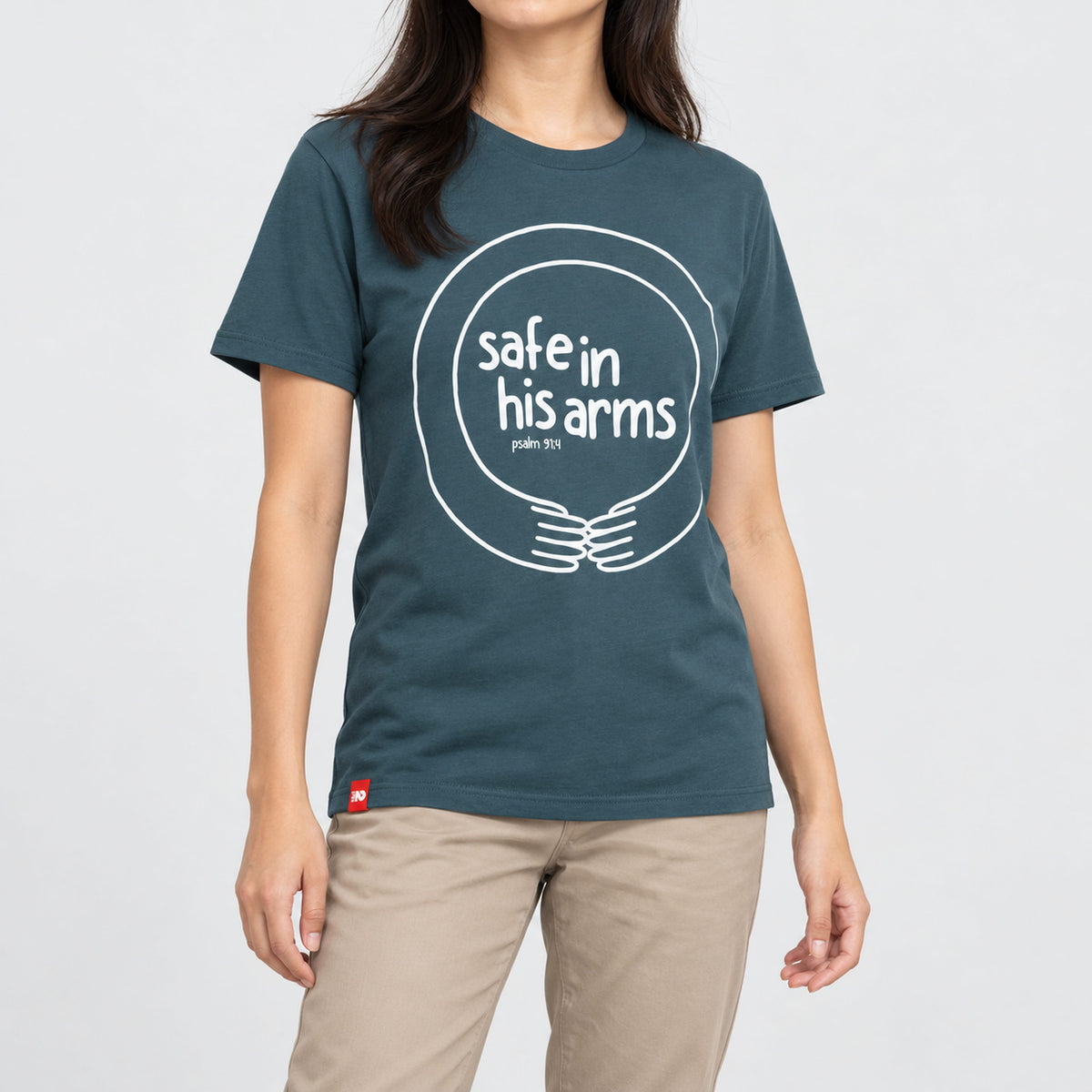 Safe in His Arms Tee - Christian Apparel by FIVE2