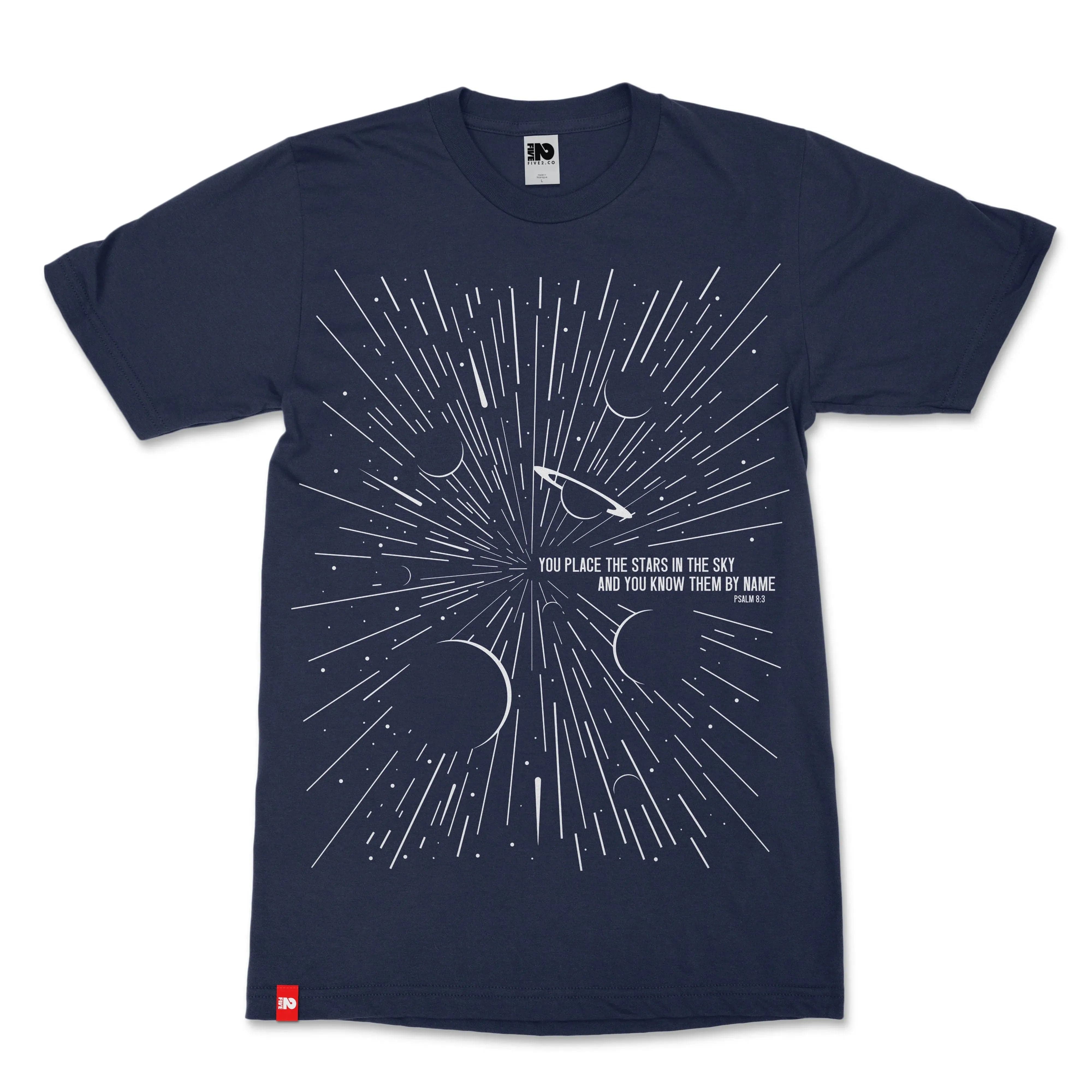 Stars In the Sky Christian T-shirt - Christian Apparel by FIVE2