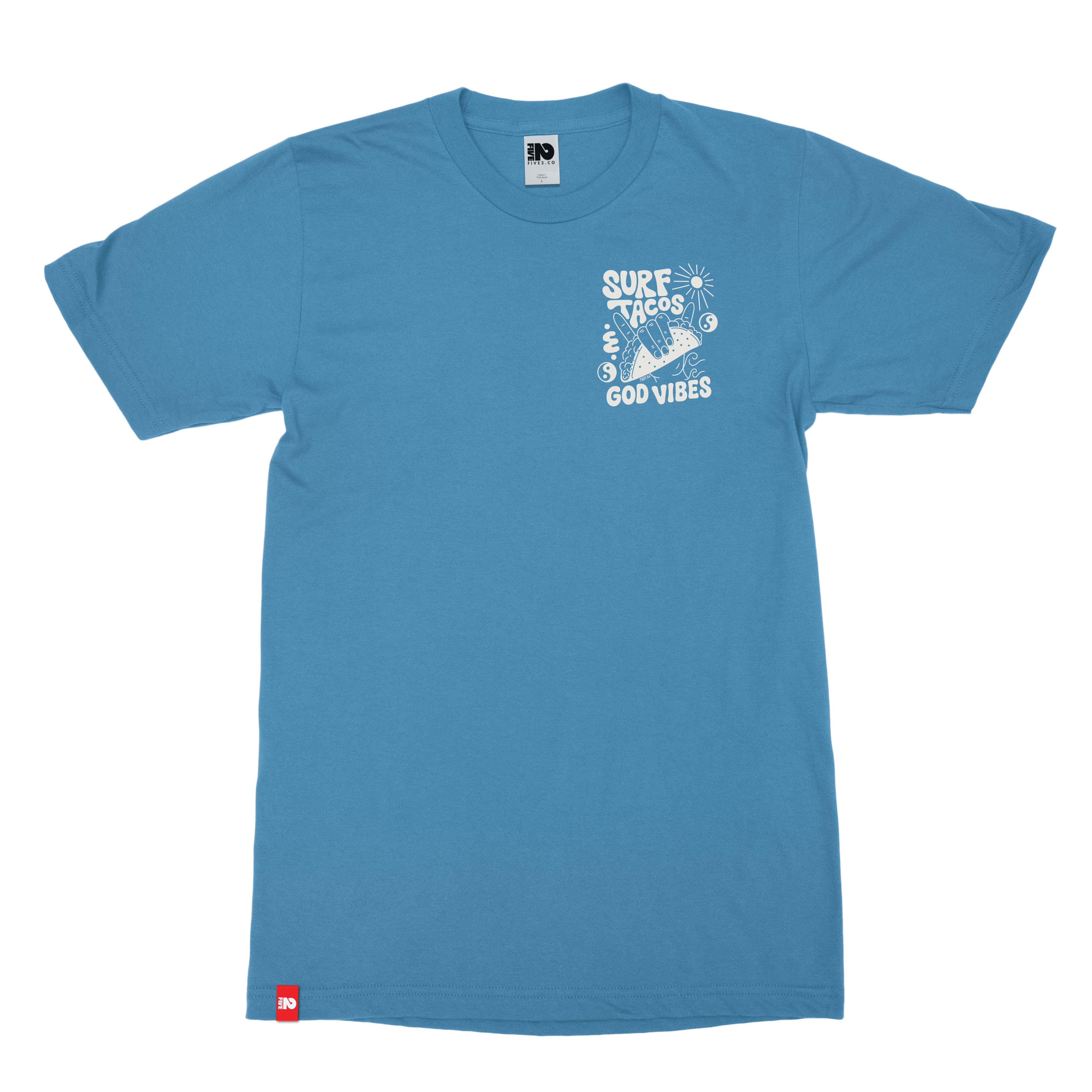 Surf, Tacos & God Vibes Tee - Christian Apparel by FIVE2