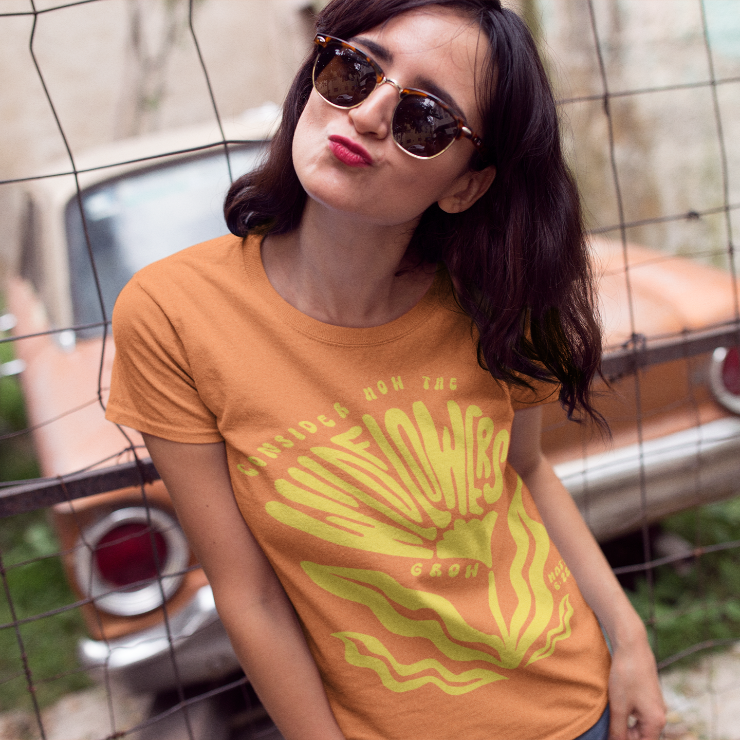 Consider the Flowers Christian T-shirt - Christian Apparel by FIVE2