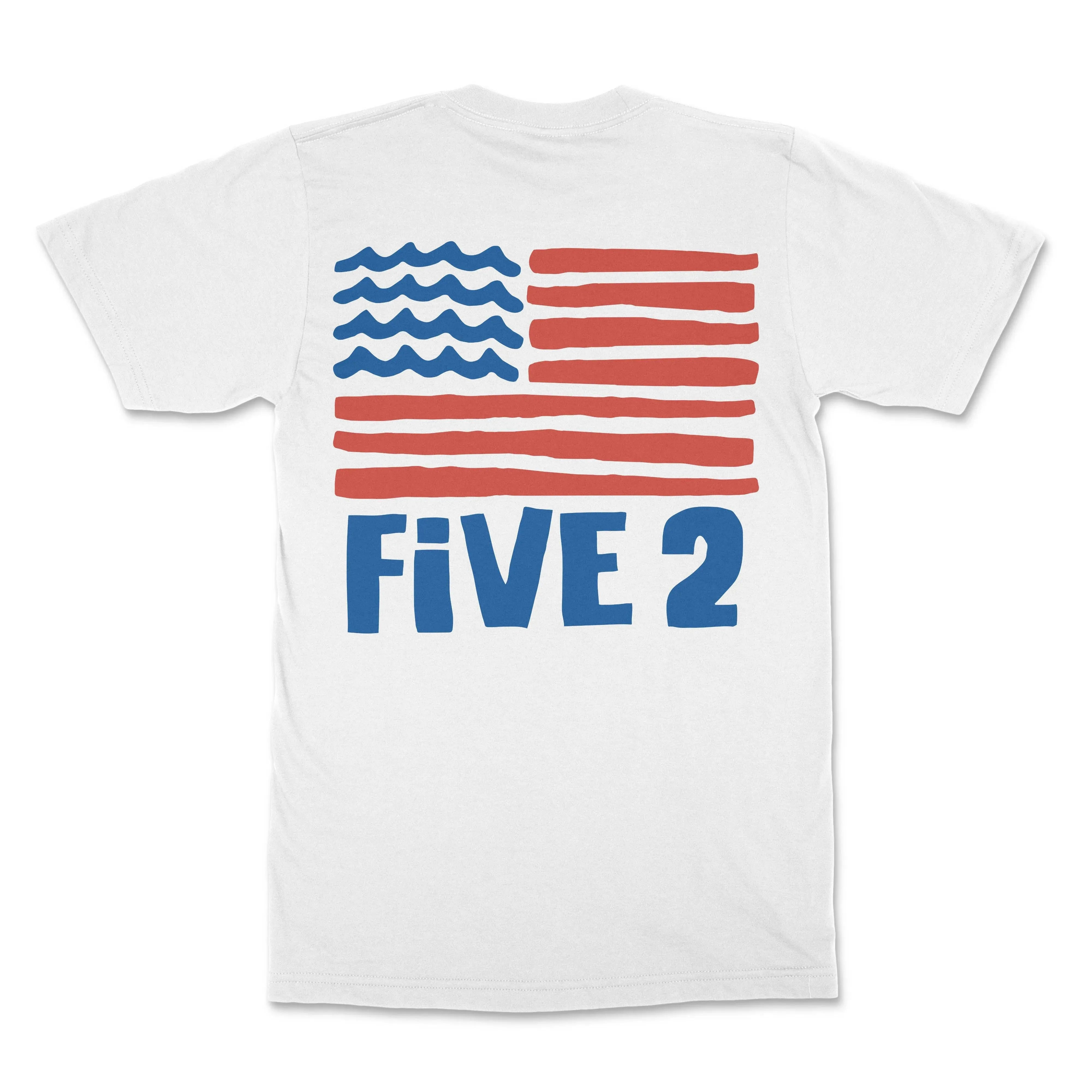 American Flag Wave T-shirt - Christian Apparel by FIVE2
