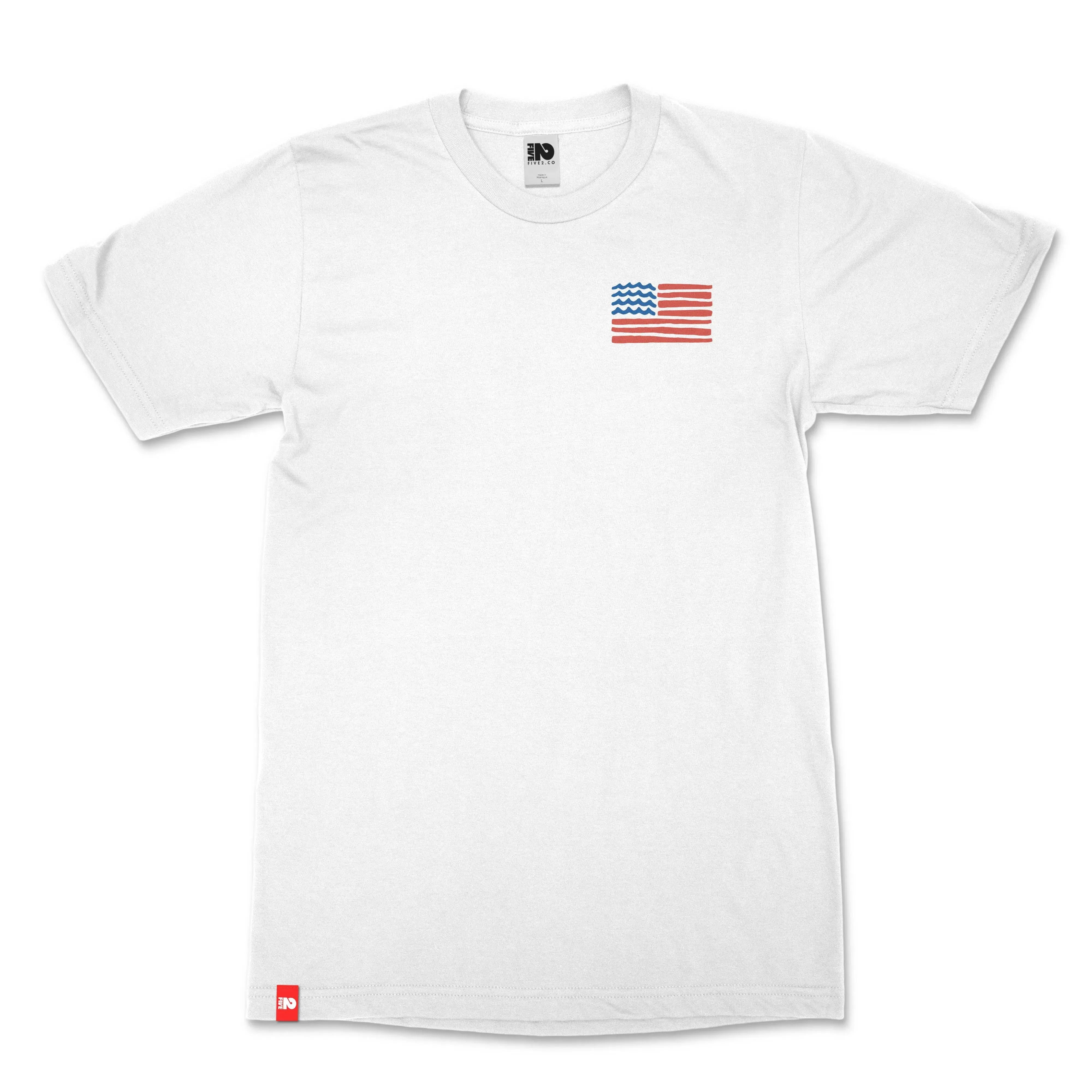 American Flag Wave T-shirt - Christian Apparel by FIVE2