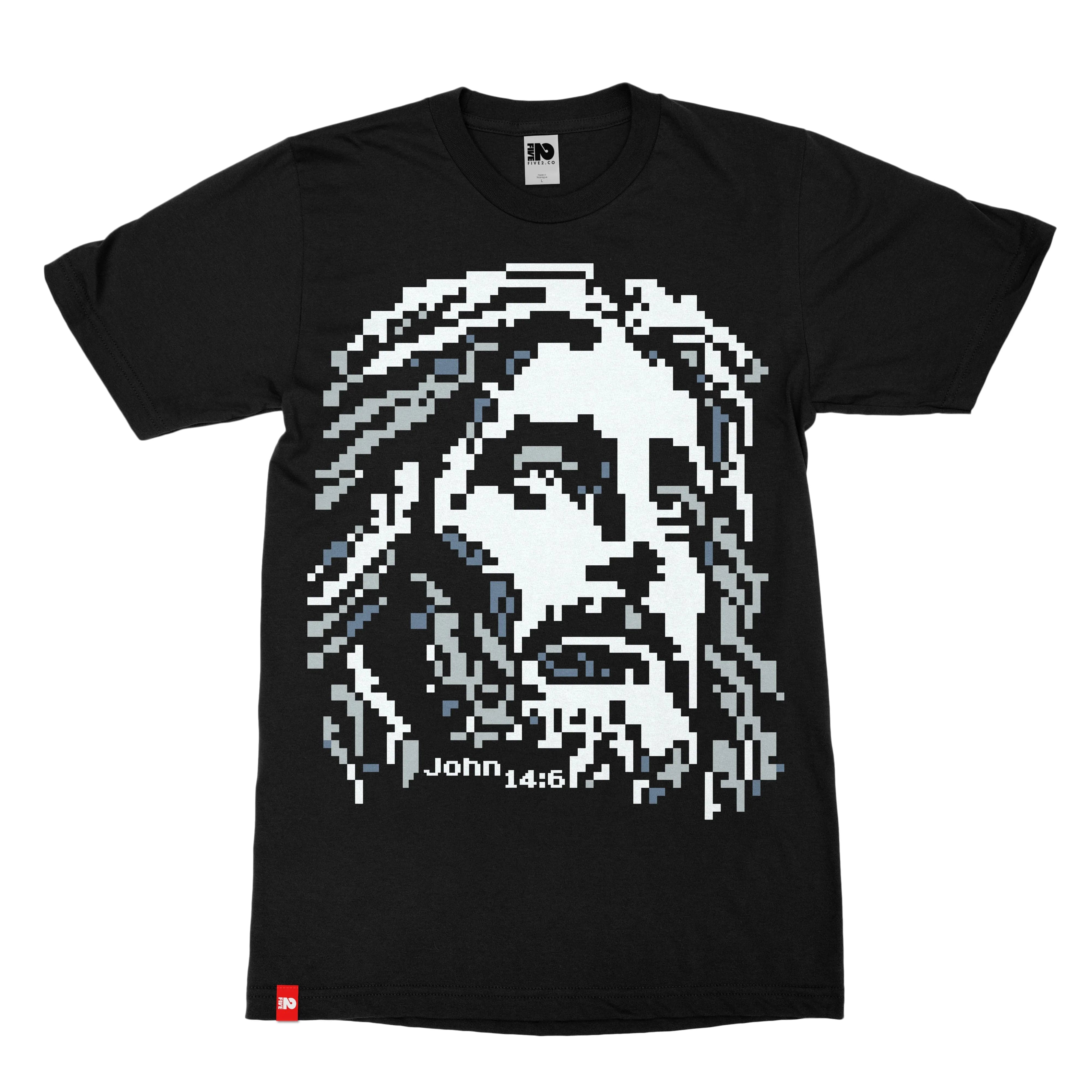 8-bit Pixel Jesus Christian T-shirt  - Christian Apparel by FIVE2