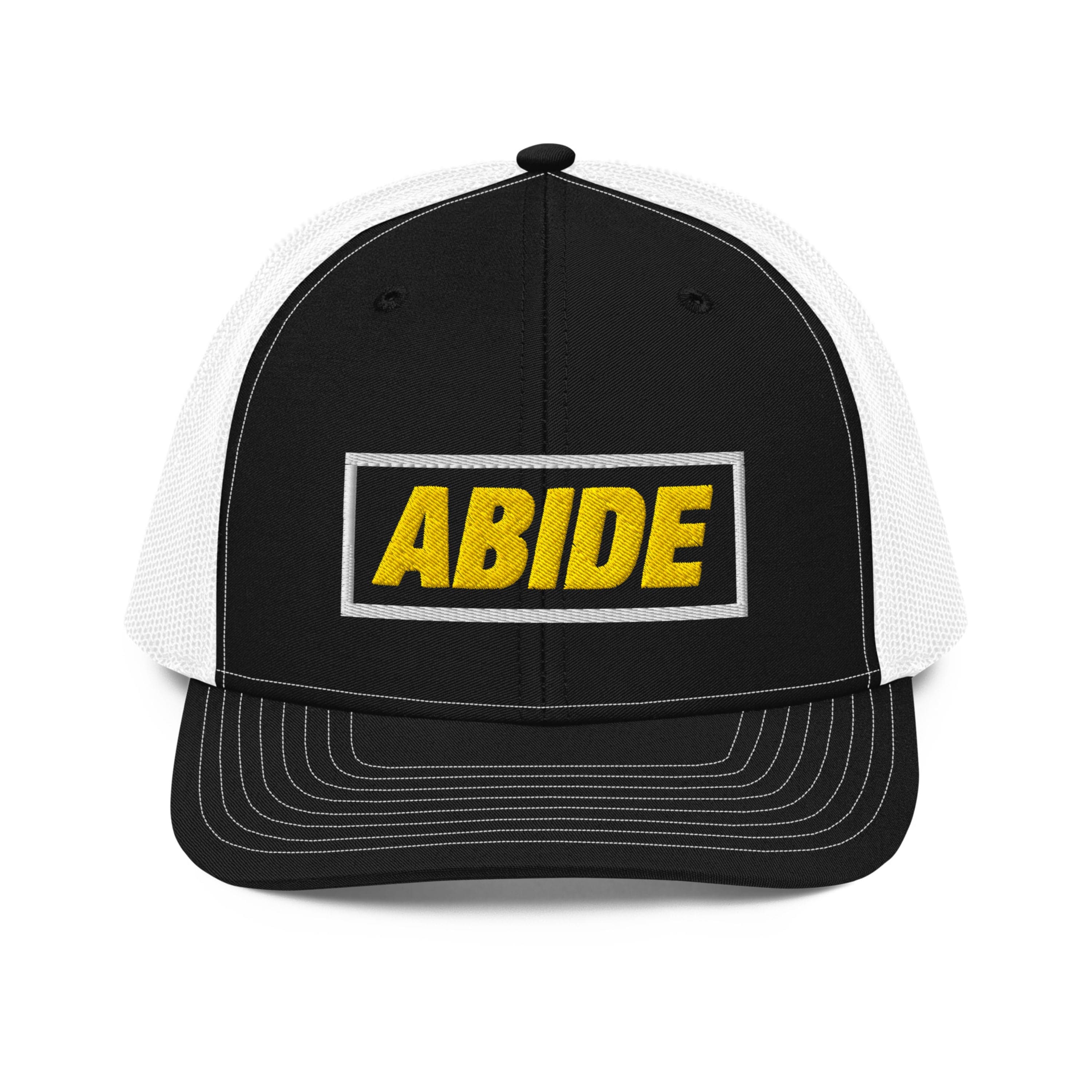 Abide Christian Trucker Hat  - Christian Apparel by FIVE2