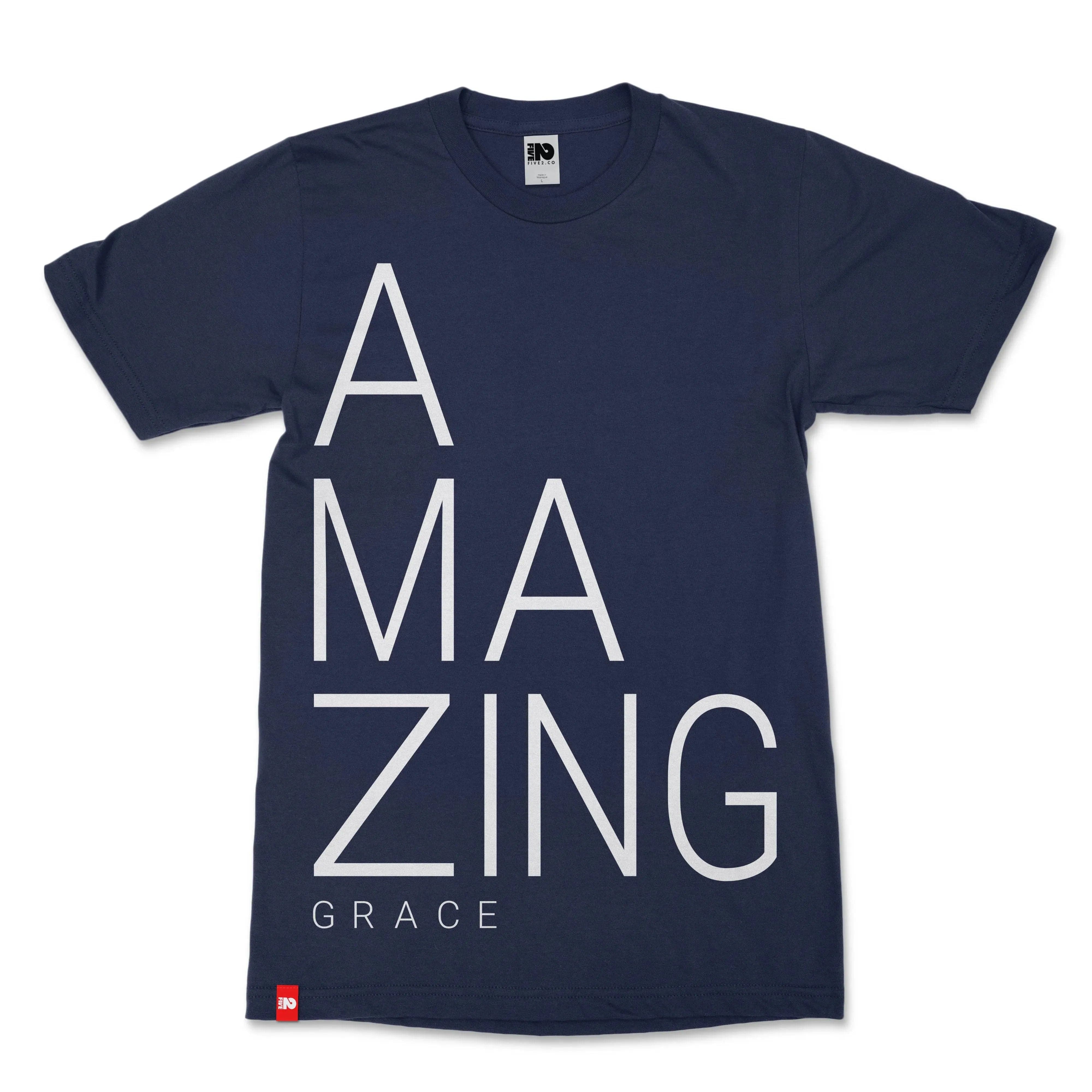 Amazing Grace Christian T-shirt  - Christian Apparel by FIVE2