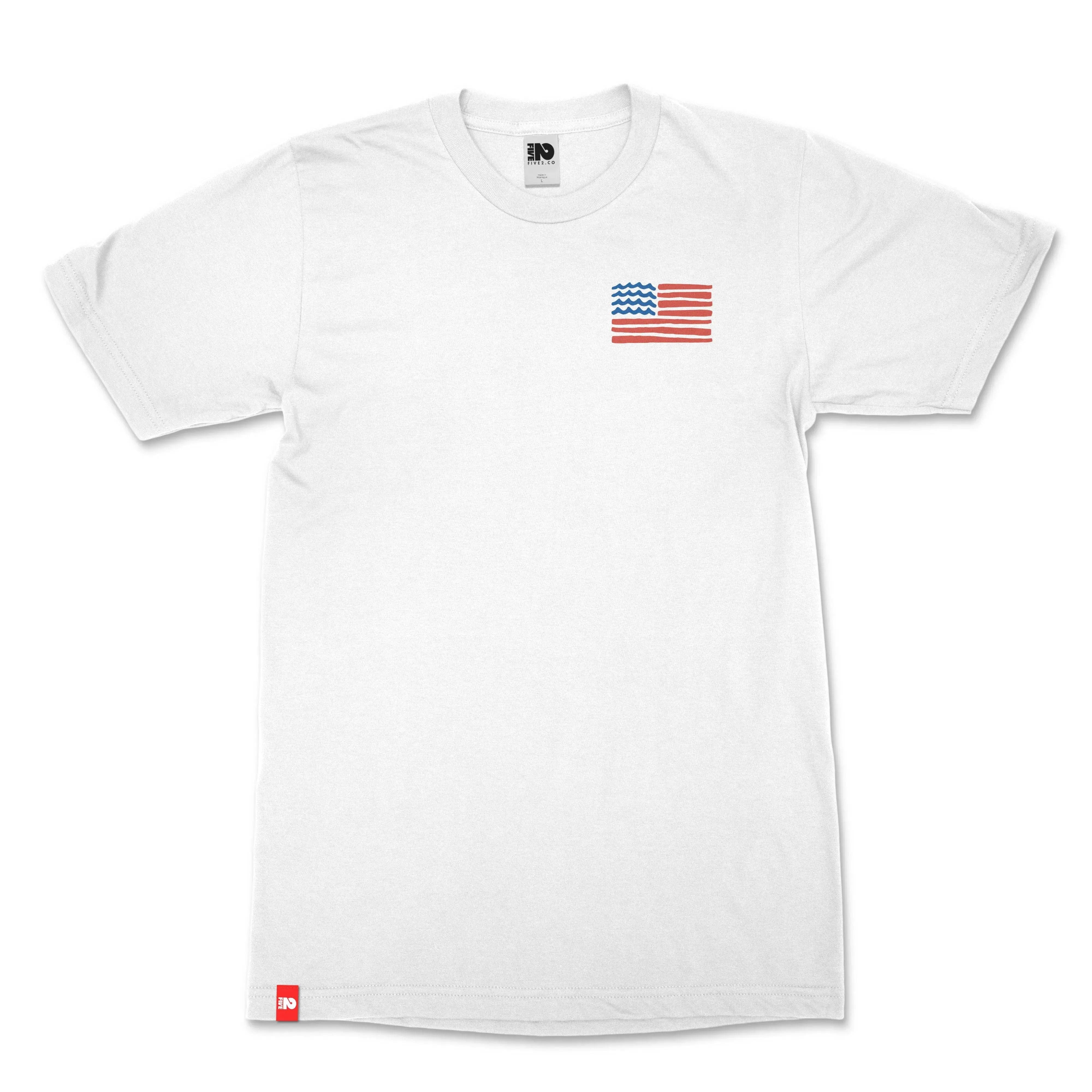 American Flag Wave T-shirt  - Christian Apparel by FIVE2