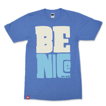 Be Nice Tee, image 1 of 2, Heather Columbia Blue, scripture-inspired Ephesians 4:32 - FIVE2 Christian tee