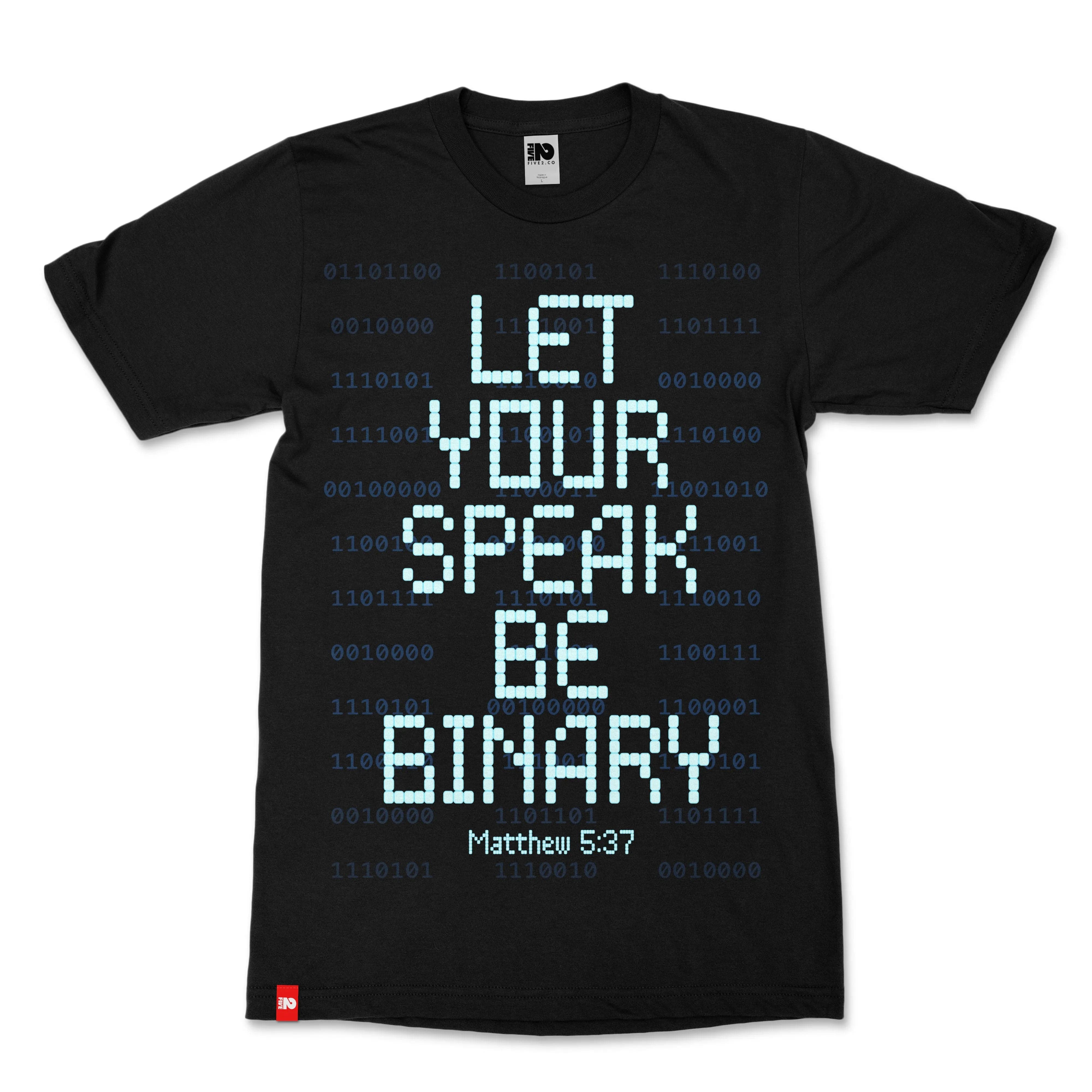 Binary Speak Christian T-shirt  - Christian Apparel by FIVE2