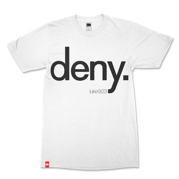 Deny Christian T-shirt image 1 of 3, scripture-inspired Luke 9:23 product view