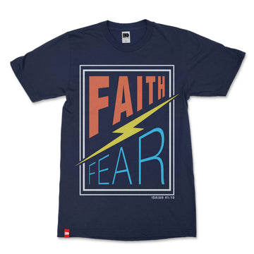 Faith Over Fear Christian T-shirt image 1 of 3, scripture-inspired Isaiah 41:10 product view
