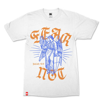Fear Not Tee, front product view, Isaiah 43:5 faith-rooted graphic tee by FIVE2