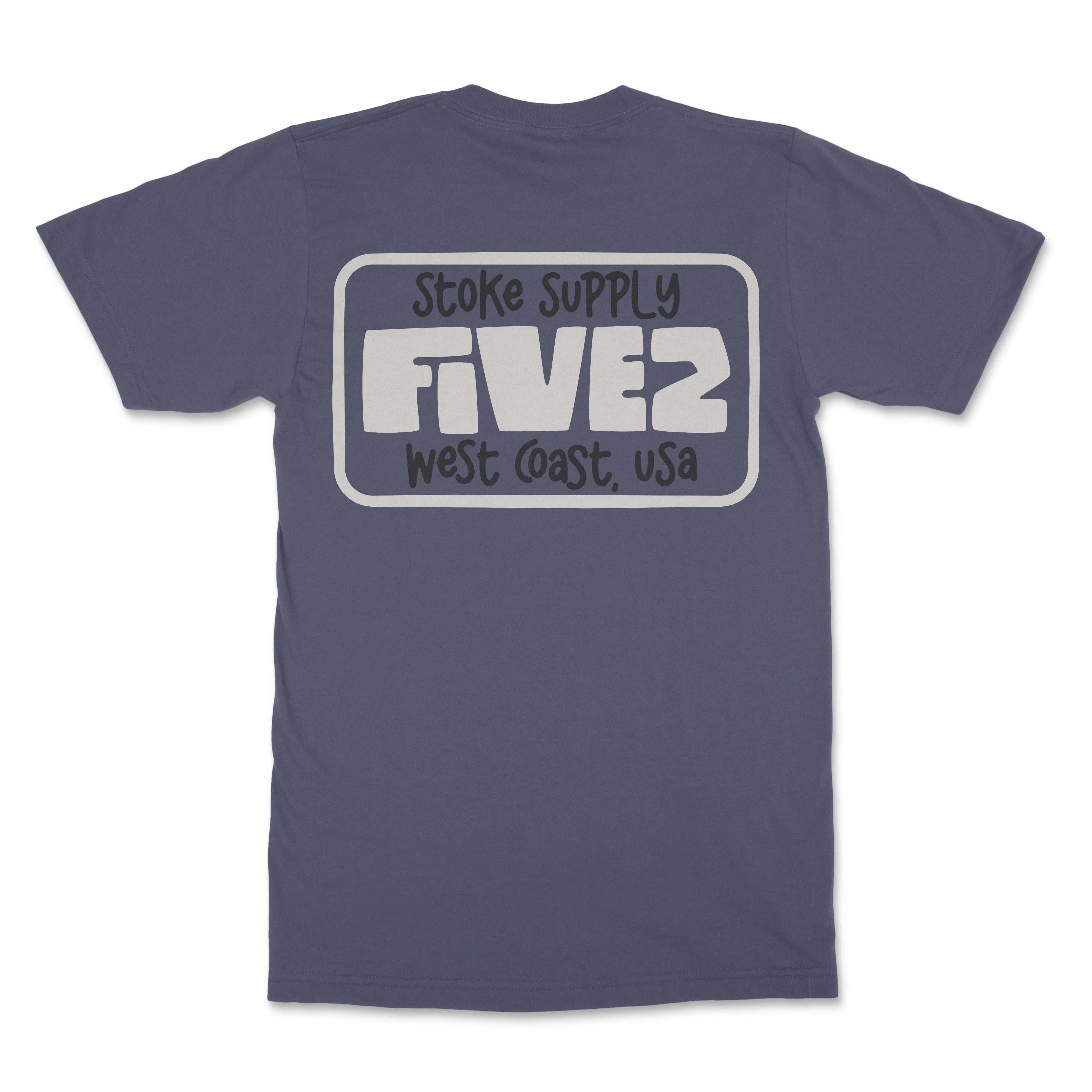 FIVE2 Stoke Supply Christian Surf T-shirt in Petrol Blue  - Christian Apparel by FIVE2