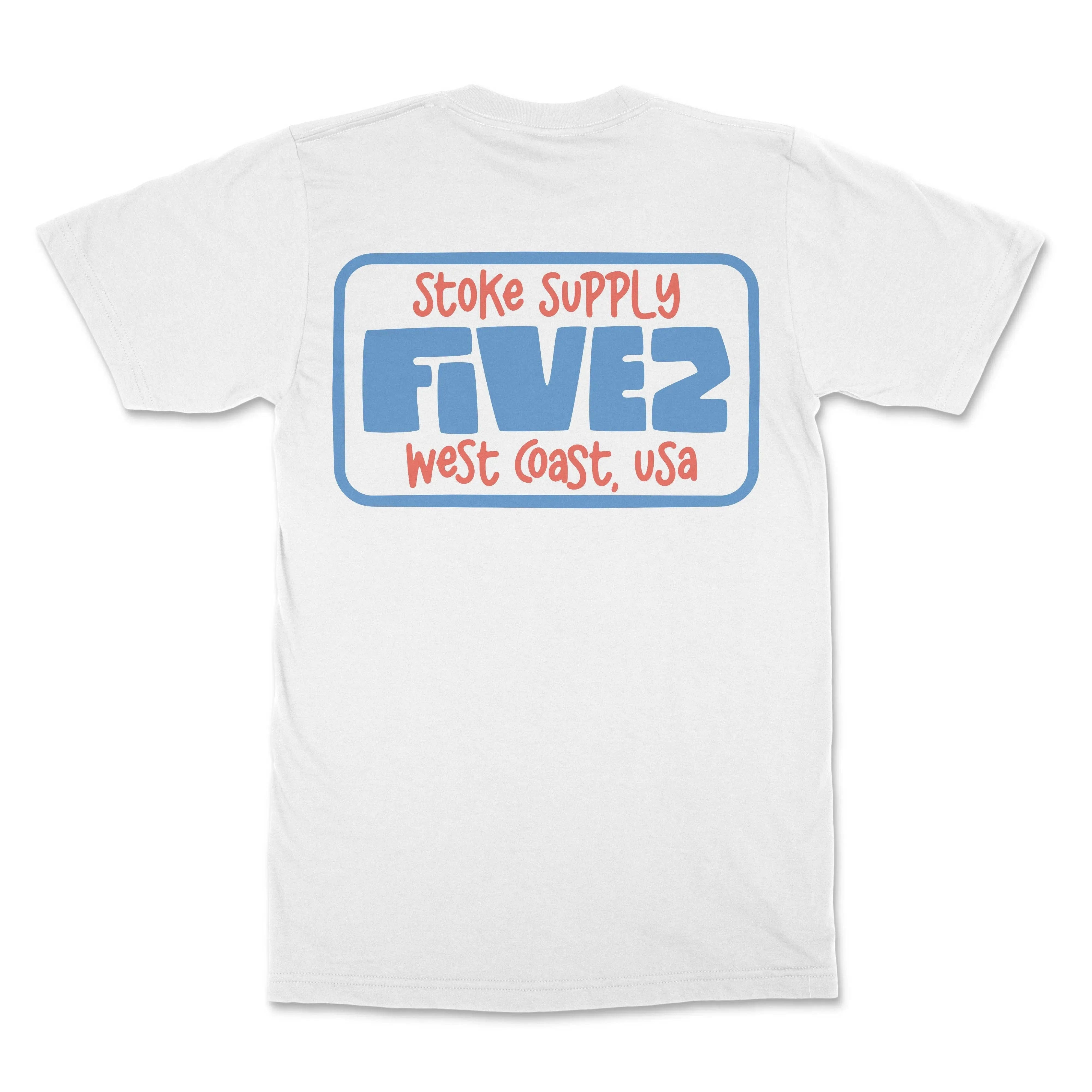 FIVE2 Stoke Supply Christian Surf T-shirt in White  - Christian Apparel by FIVE2