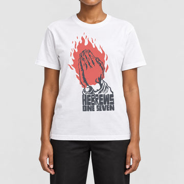 Flaming Prayer Hands Tee  - Christian Apparel by FIVE2