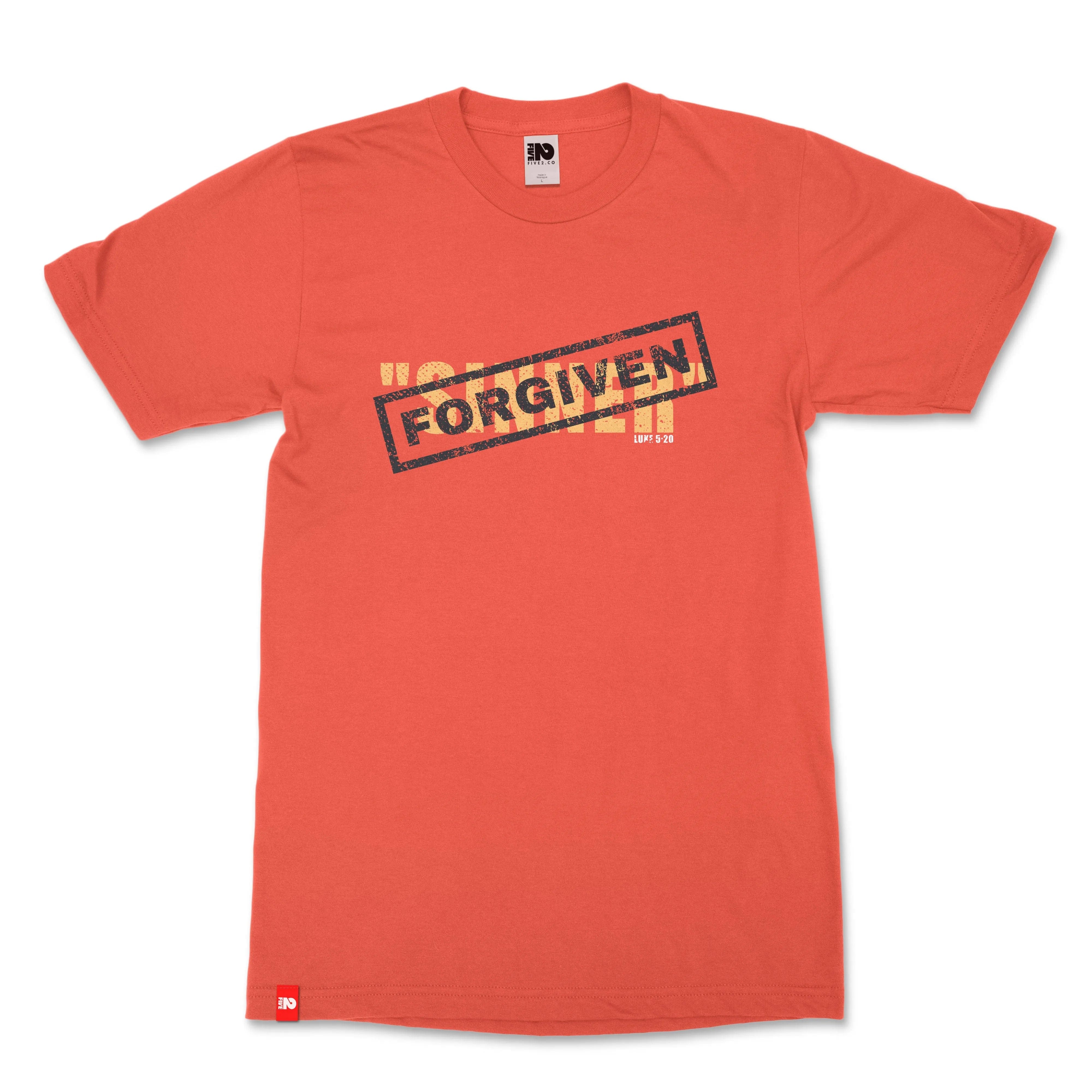 Forgiven Sinner Christian T-shirt  - Christian Apparel by FIVE2