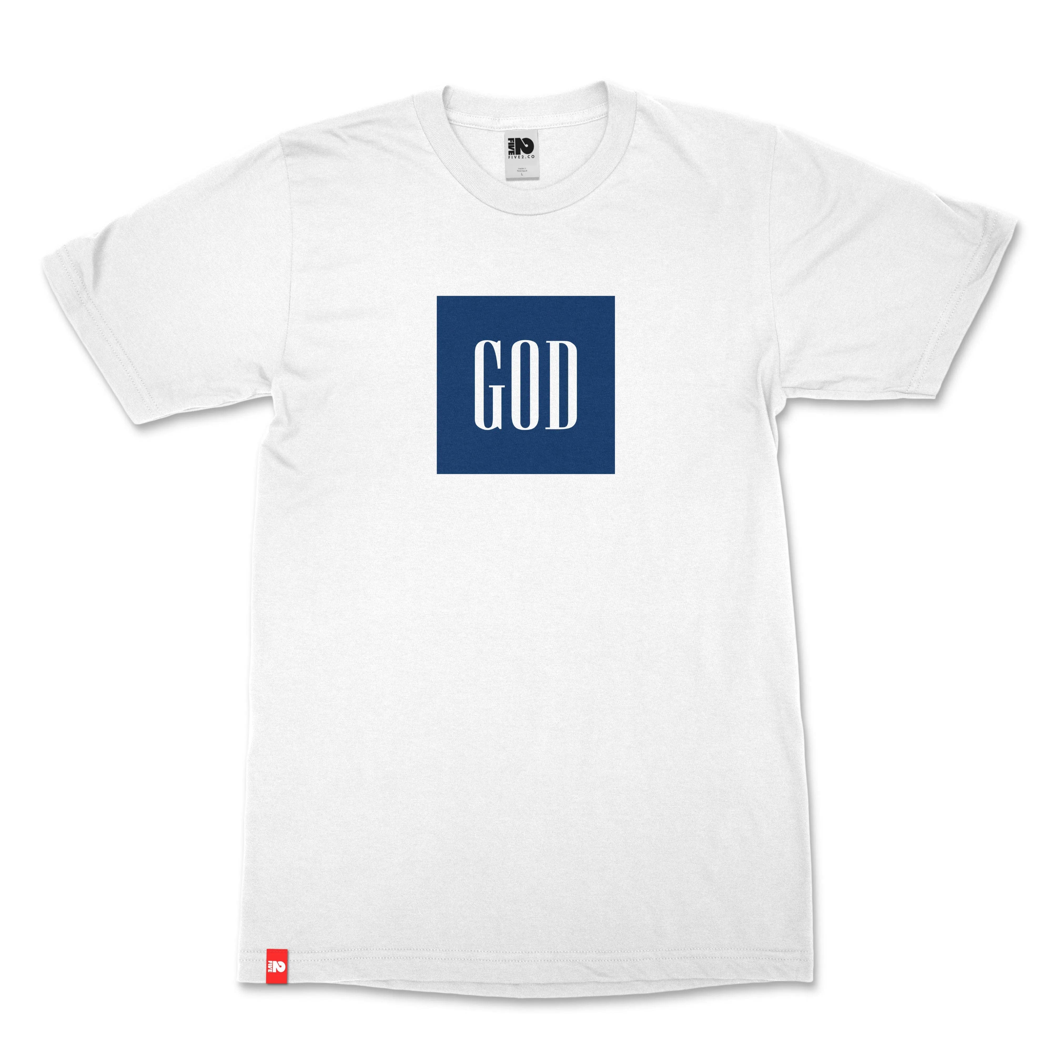 GOD Christian T-Shirt  - Christian Apparel by FIVE2