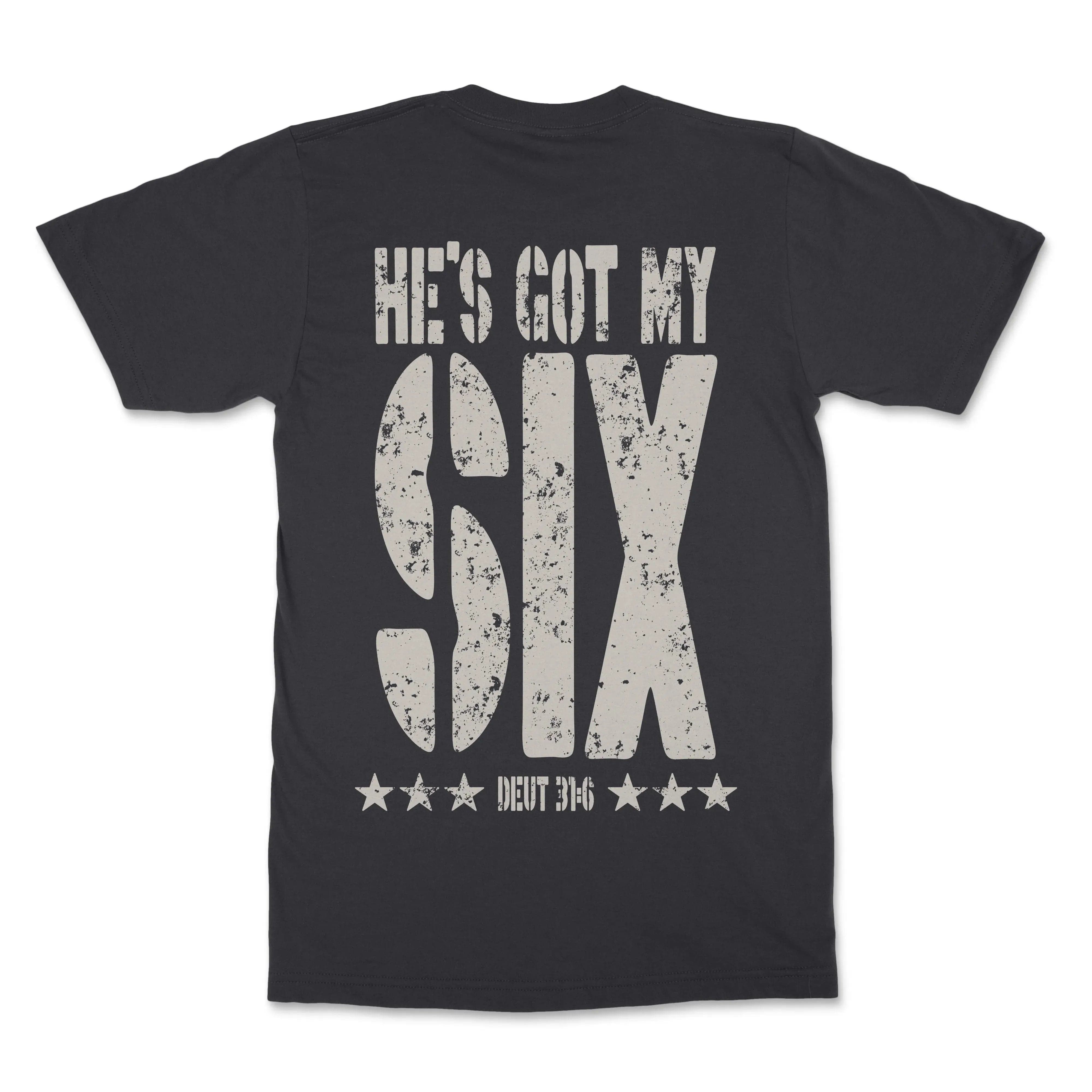 He's Got My Six Christian T-shirt  - Christian Apparel by FIVE2