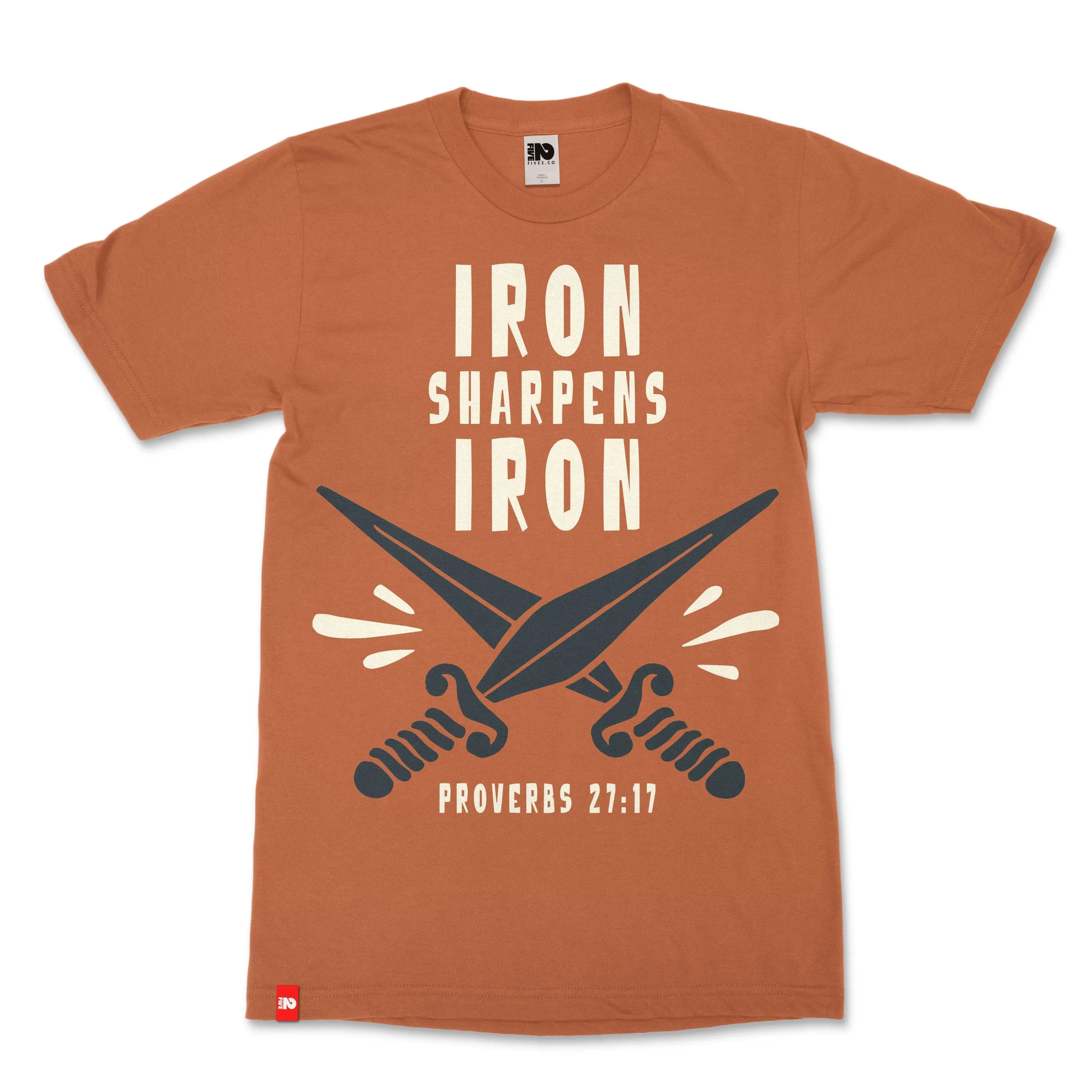 Iron Sharpens Iron Christian T-shirt  - Christian Apparel by FIVE2