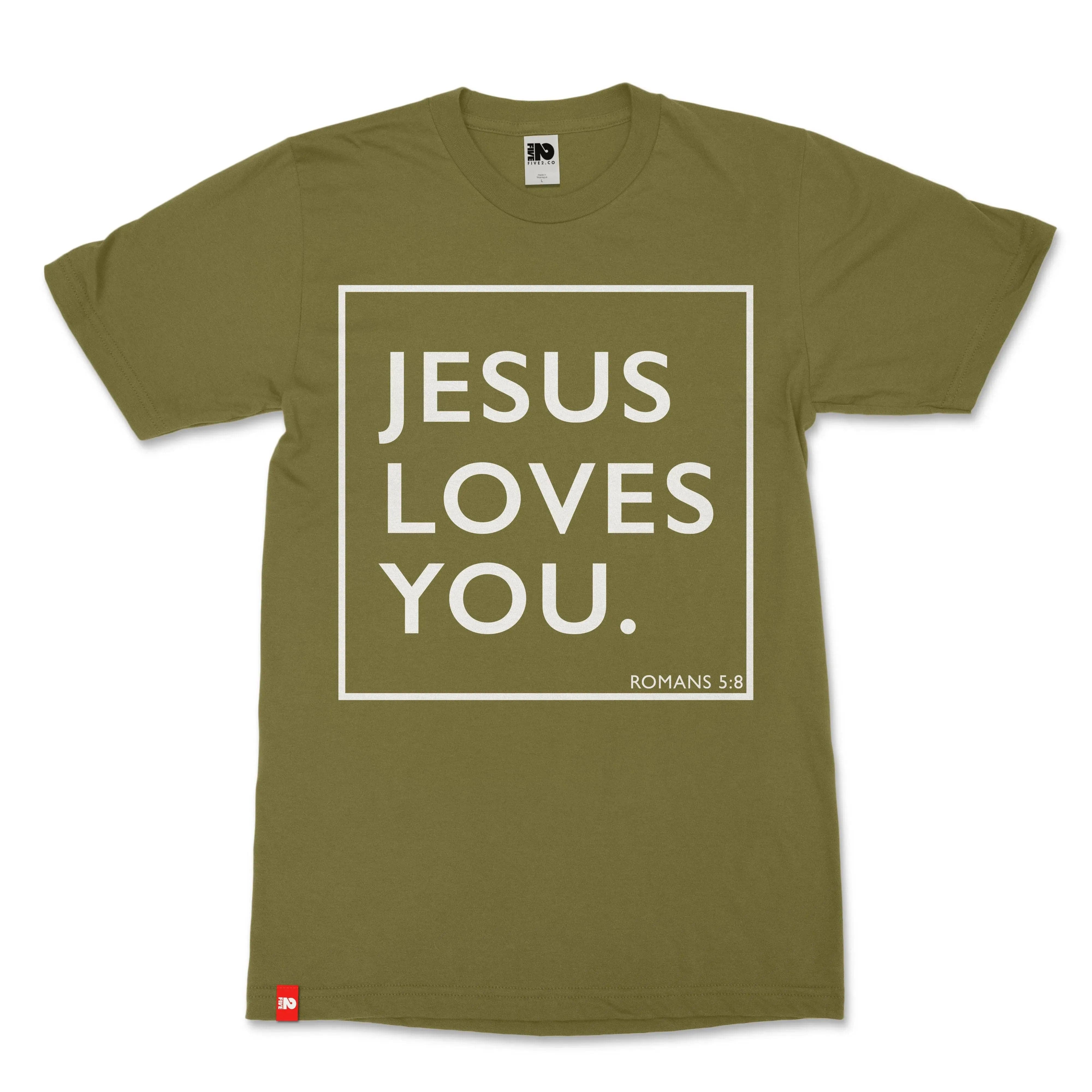 Jesus Loves You Christian T-shirt  - Christian Apparel by FIVE2